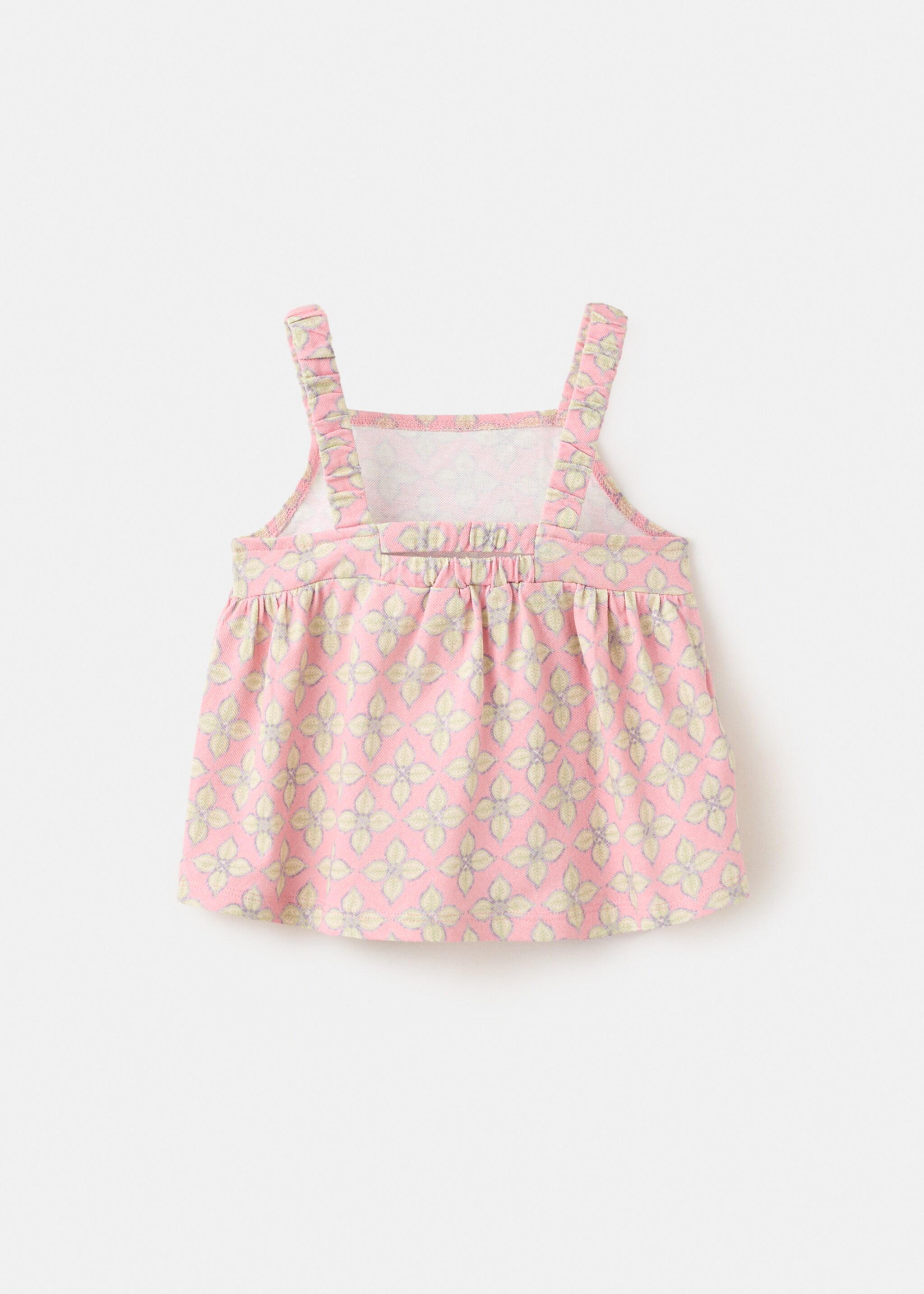 Floral print T-shirt - Reverse of the article, Pink. Ref: 27006755-00.