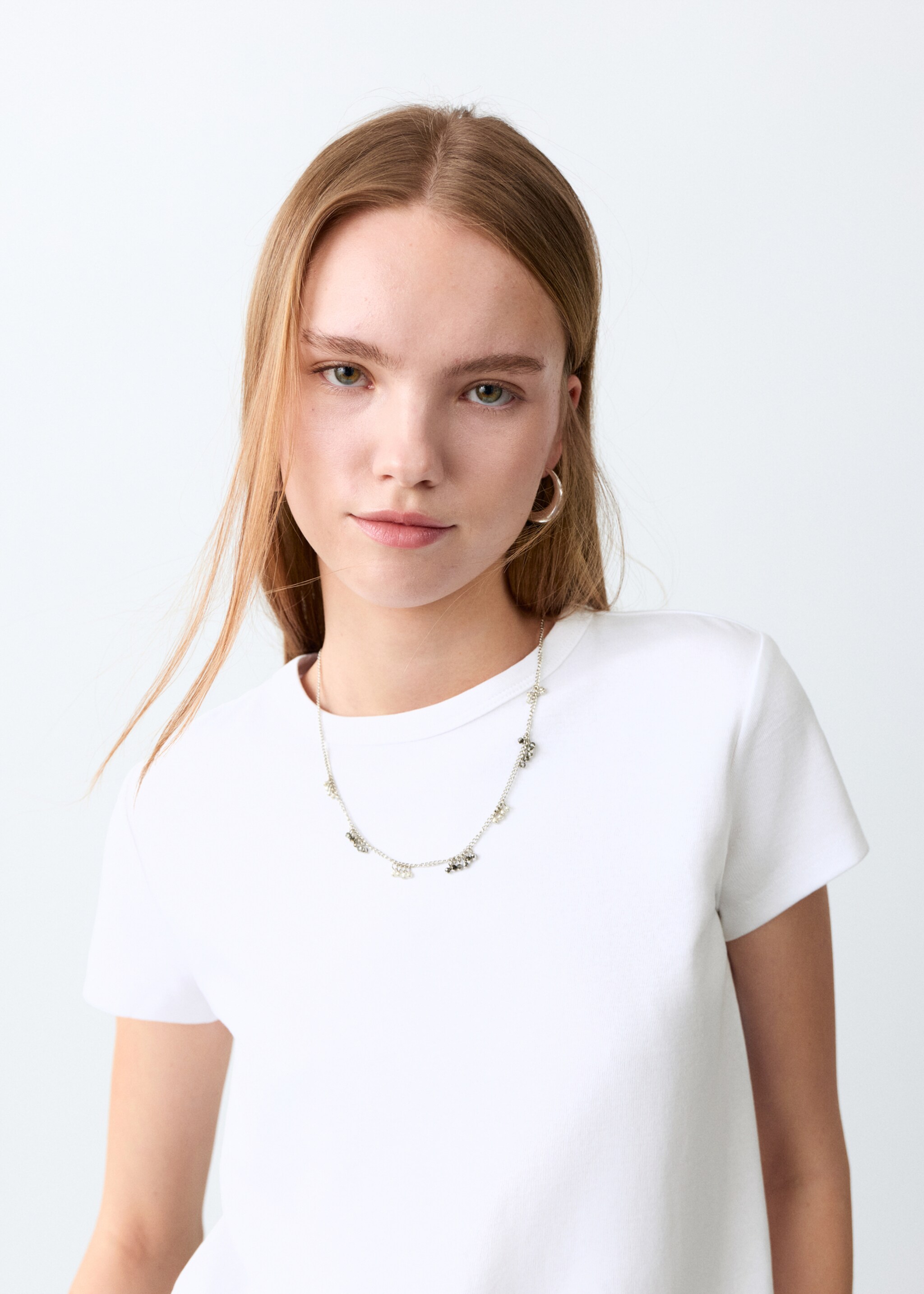 Camiseta básica algodón - Detalle del artículo 1, Blanco roto. Ref: 27006758-00.