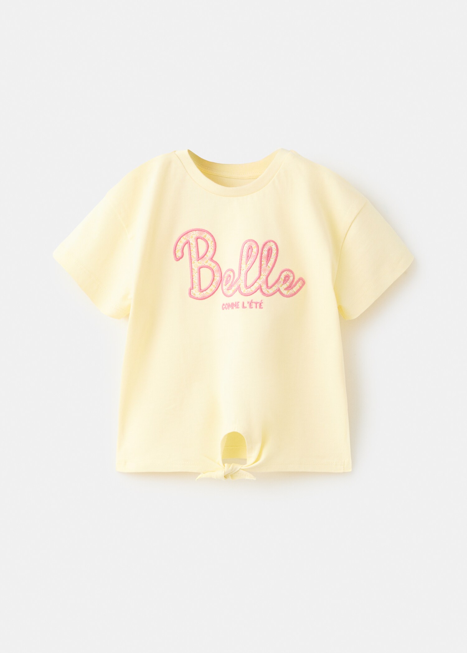 Embroidered T-shirt with knot detail - Article without model