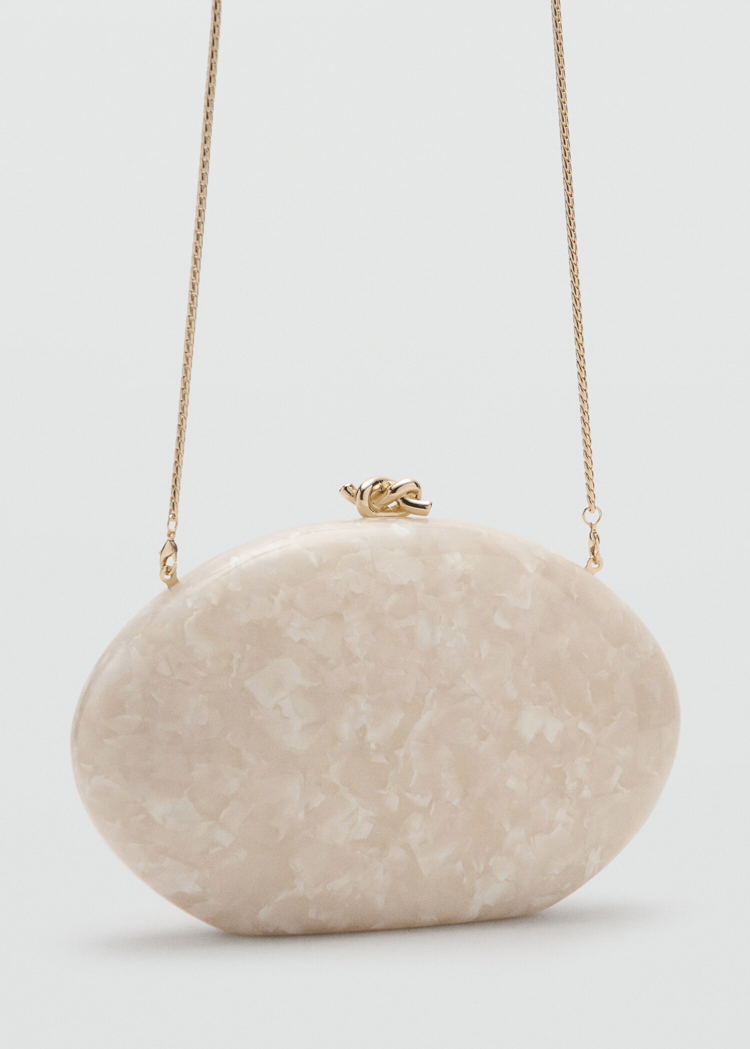 Pearl-effect clutch bag - Medium plane