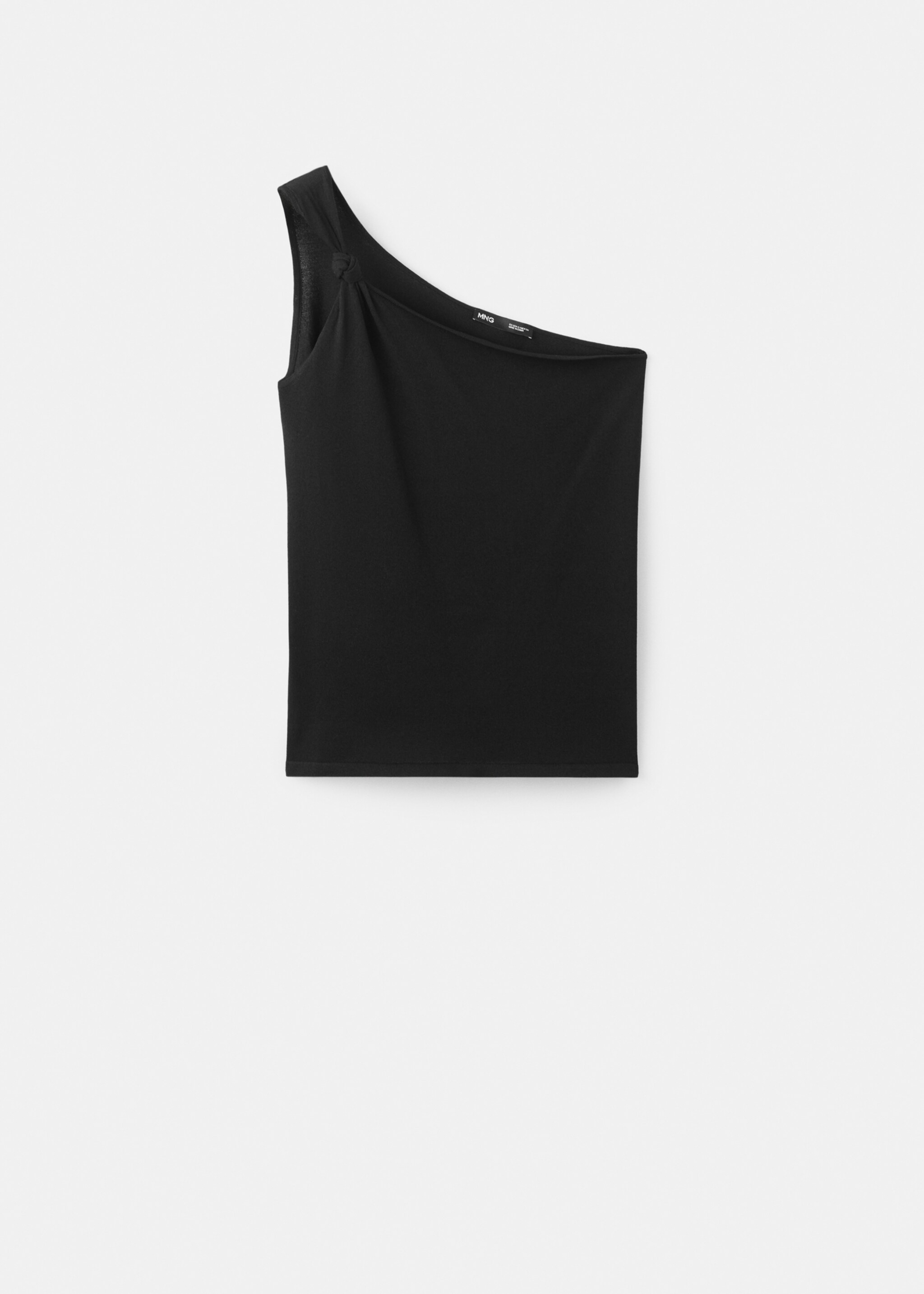 Asymmetrical top with knot detail - Article without model, Black. Ref: 27007144-00.