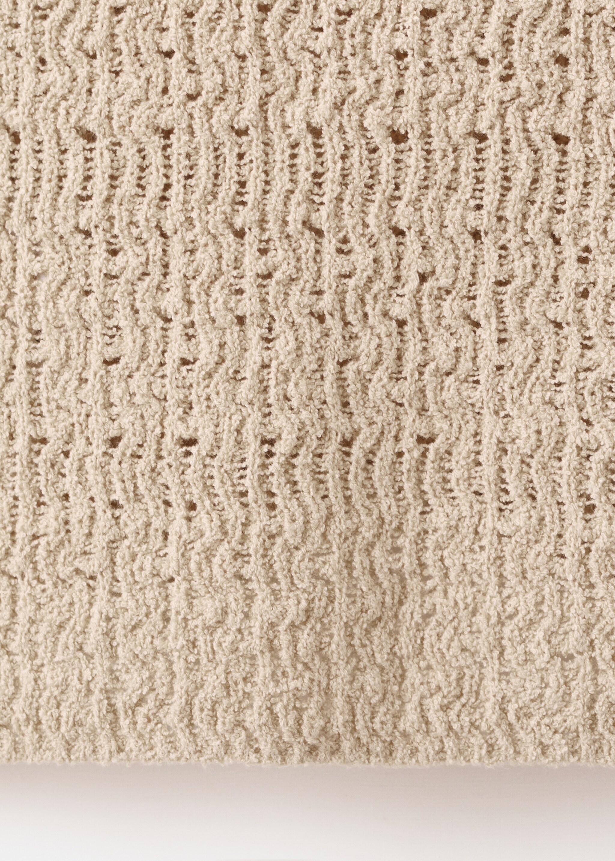 Вязаный джемпер с воротником поло - Деталь изделия 0, Песочный. Ref: 27007146-00.