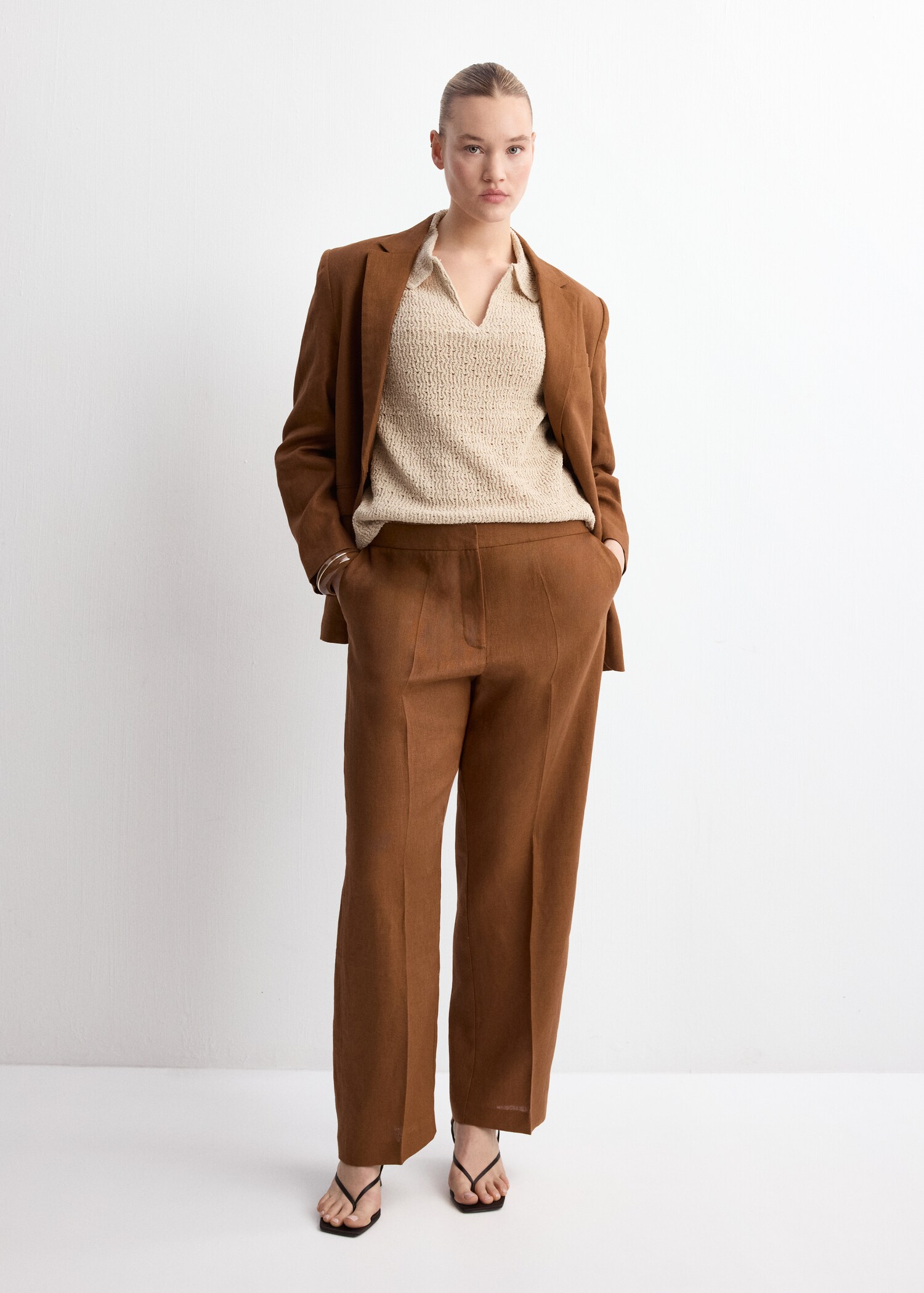 Вязаный джемпер с воротником поло - Деталь изделия 3