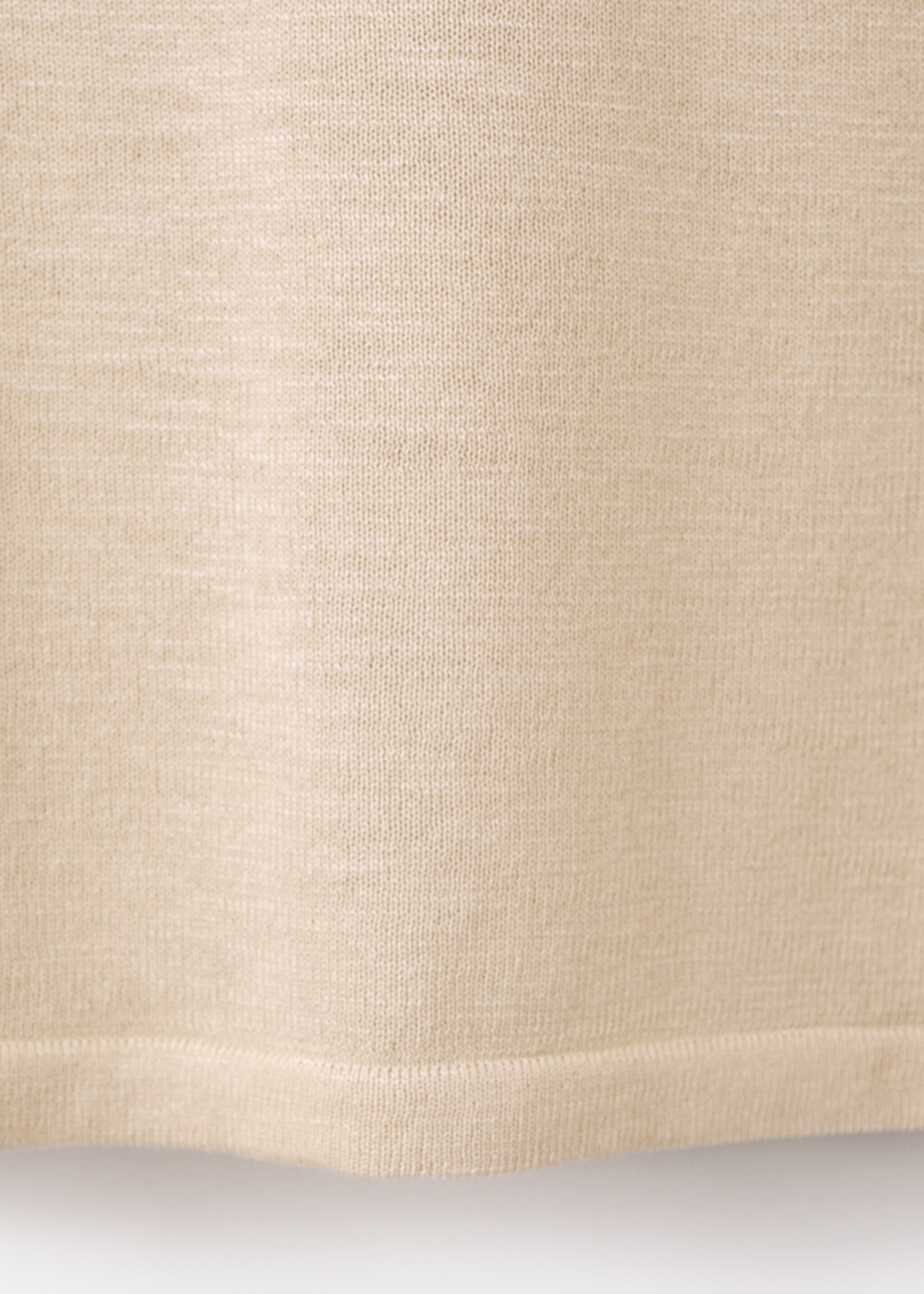 Short-sleeved fine-knit sweater - Details of the article 0, Ecru. Ref: 27007147-00.