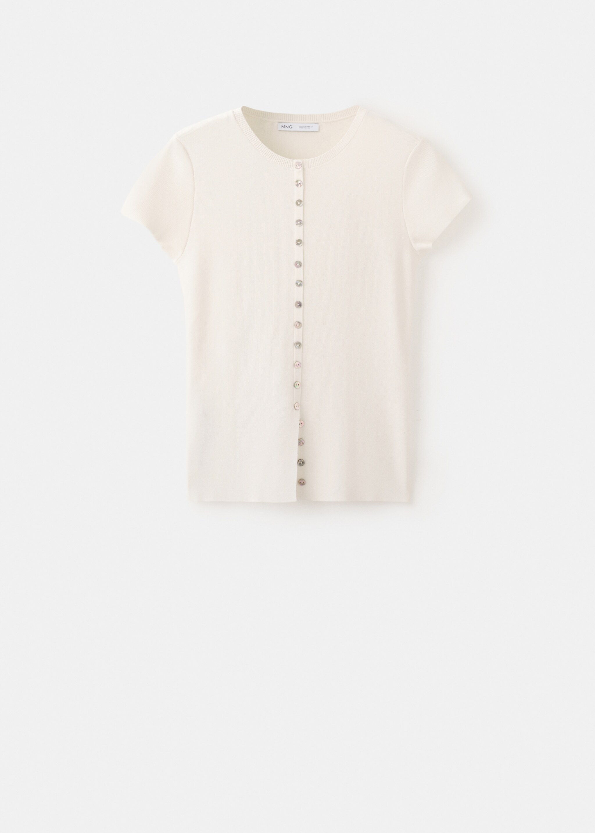 Jersey punto detalle botones - Artículo sin modelo, Crudo. Ref: 27007150-00.