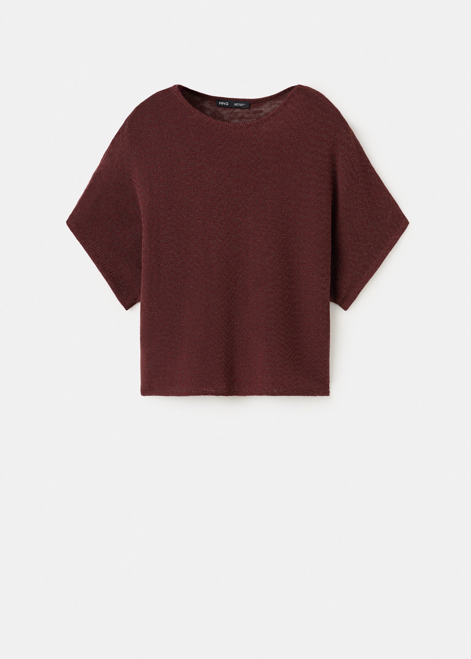 Short-sleeved knitted sweater - Article without model