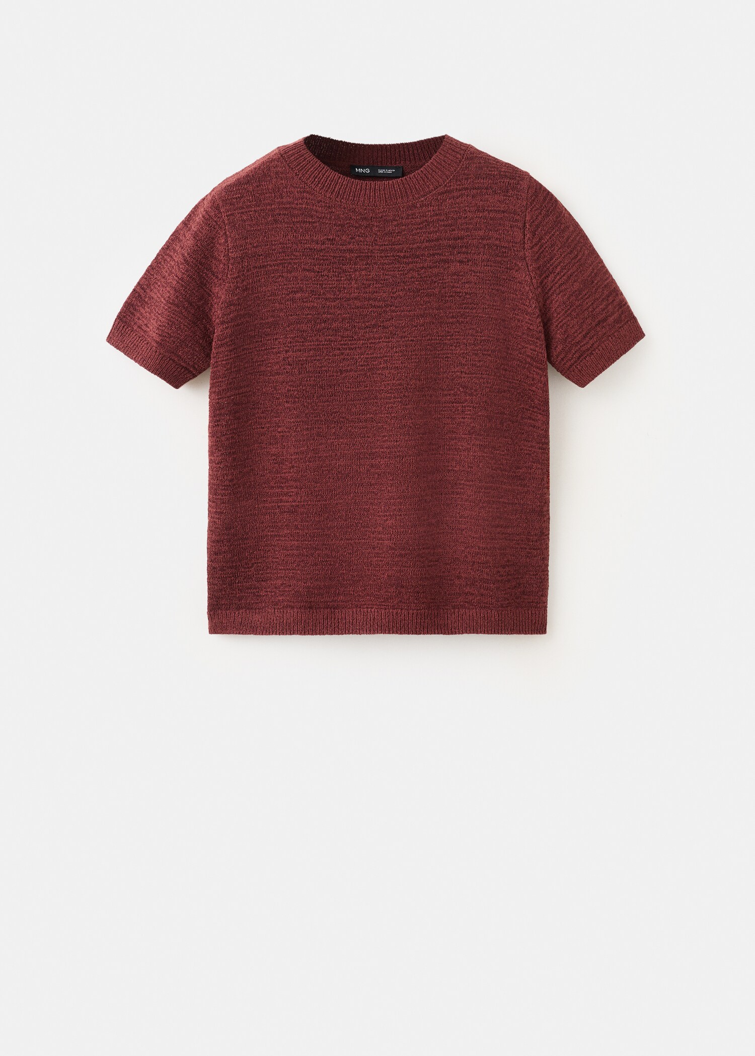 Short-sleeved knitted sweater - Article without model