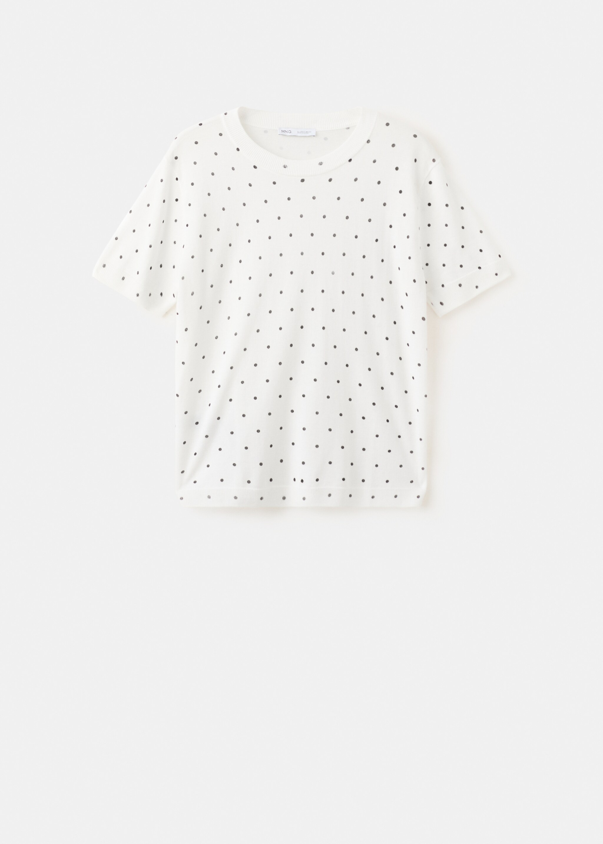 Jersey punto lunares - Artículo sin modelo, Blanco roto. Ref: 27007153-00.