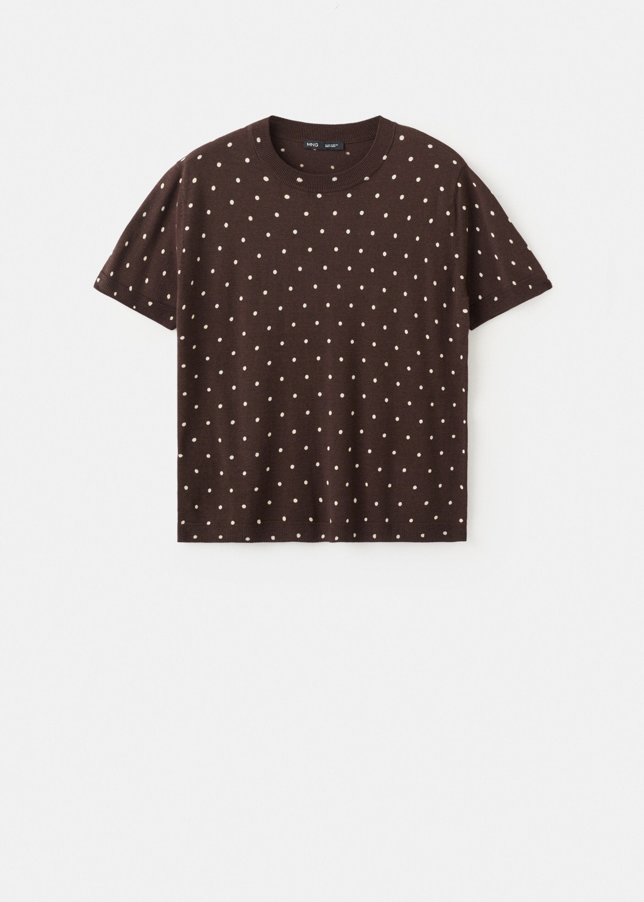 Jersey punto lunares - Artículo sin modelo, Chocolate. Ref: 27007153-00.