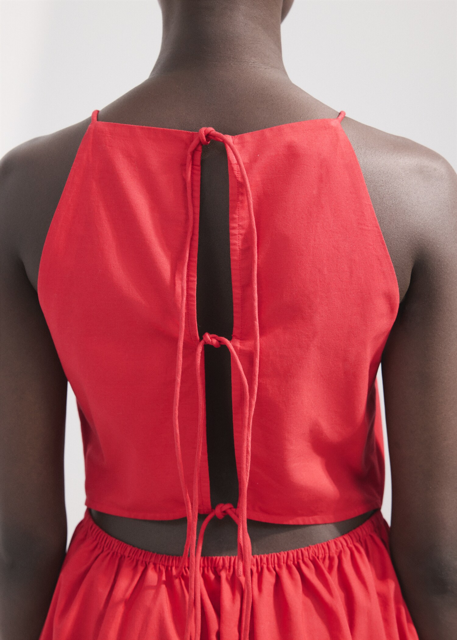 فستان قطن بتطريزات مفتوحة - تفاصيل المنتج 6