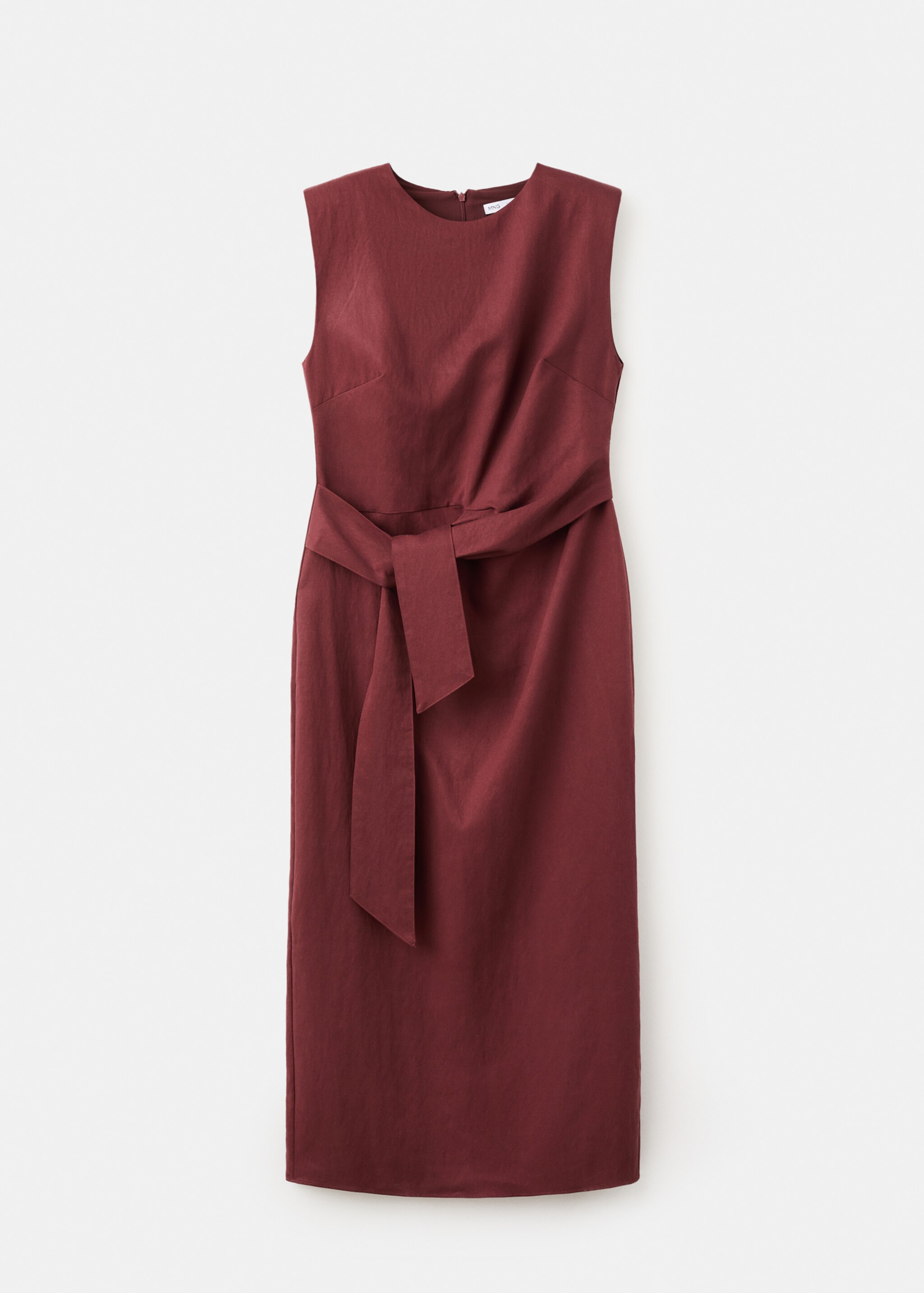Lyocell dress with knot detail - Article without model, Wine. Ref: 27007165-00.