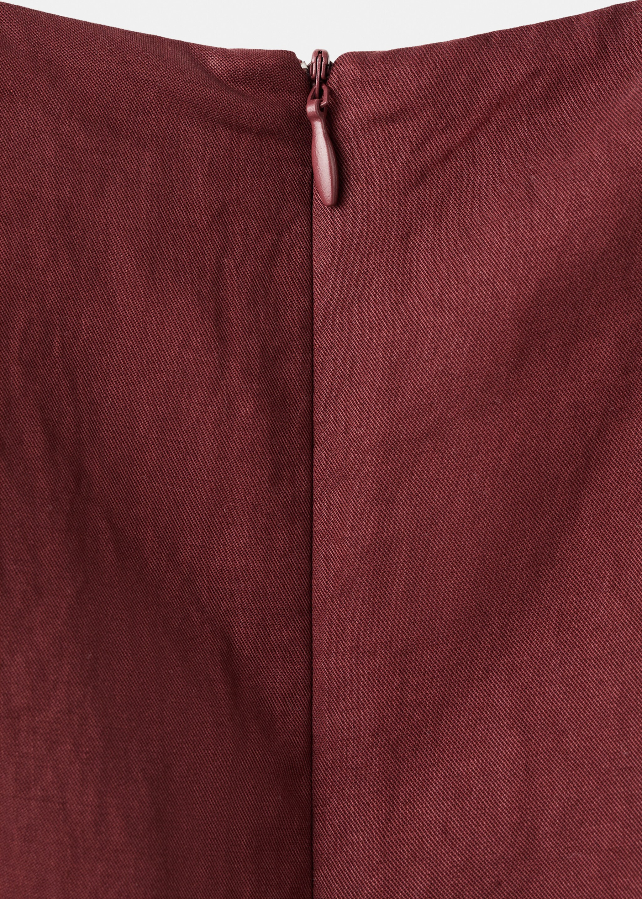 Lyocell dress with knot detail - Details of the article 0, Wine. Ref: 27007165-00.