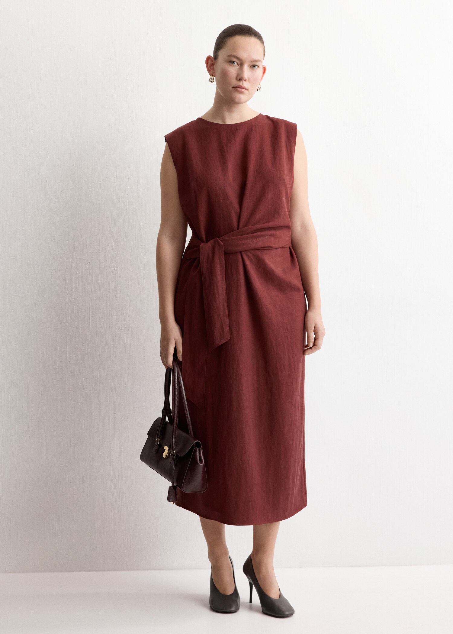 Lyocell dress with knot detail - Details of the article 3