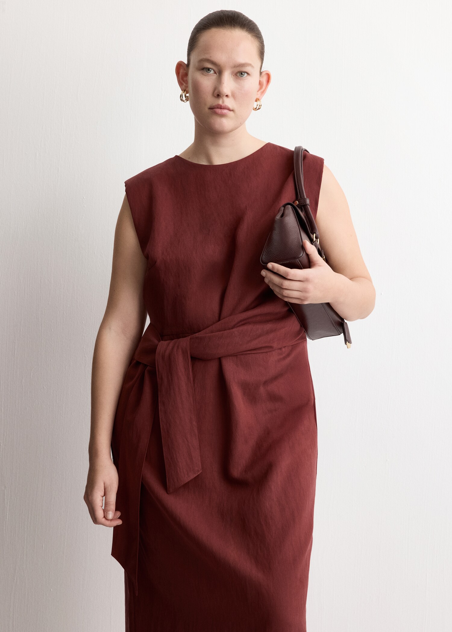 Lyocell dress with knot detail - Details of the article 5