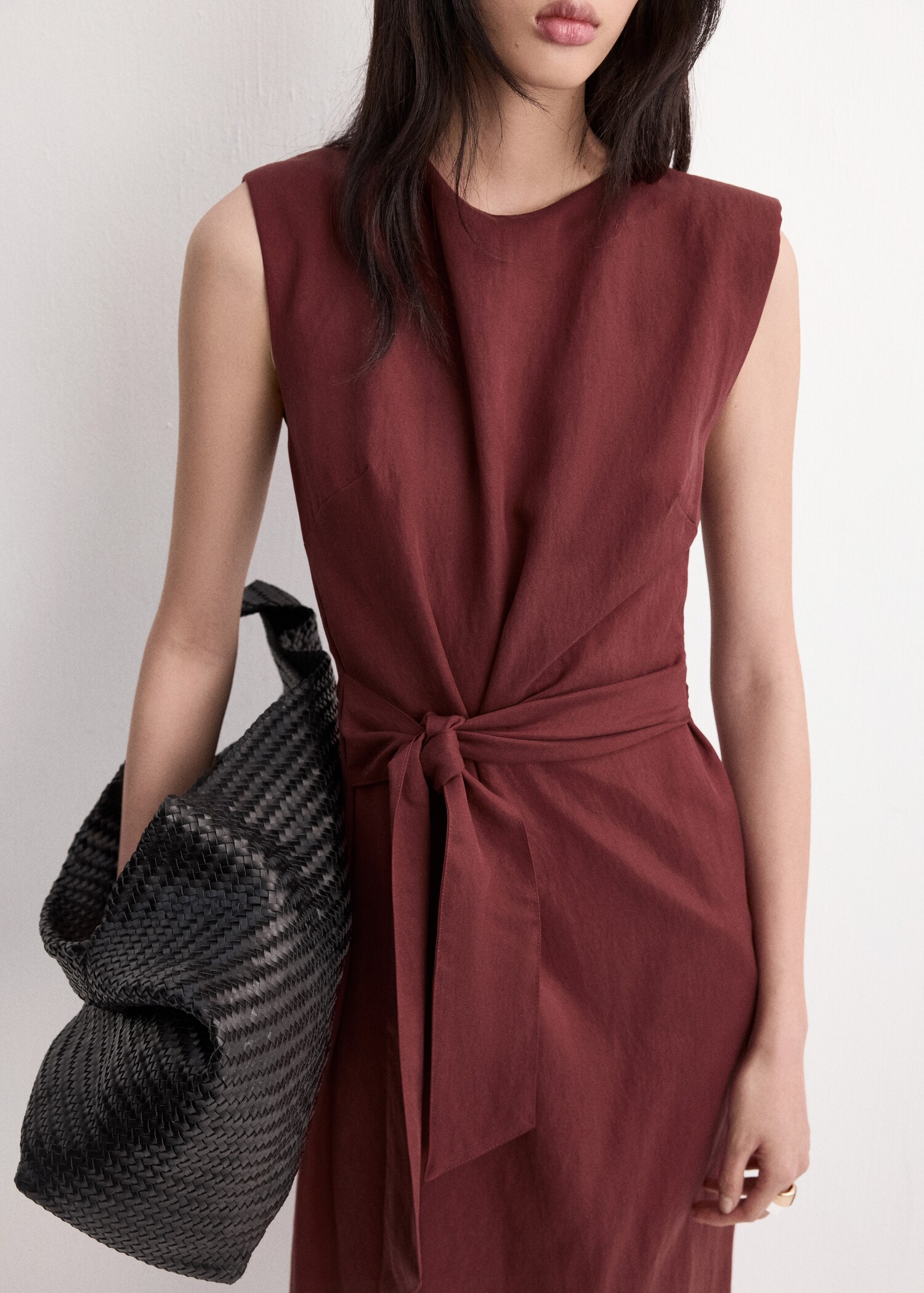 Lyocell dress with knot detail - Details of the article 6