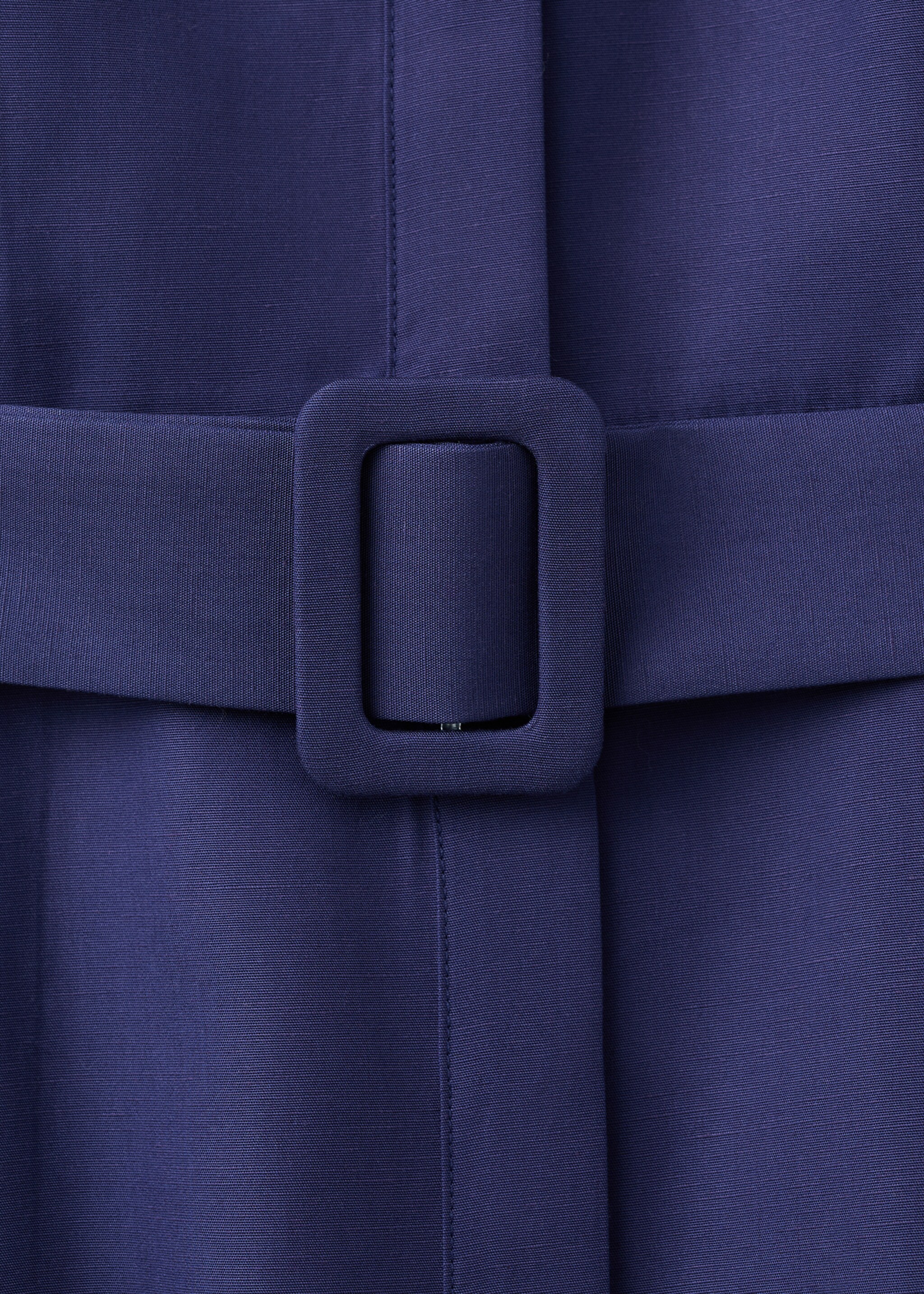 Lyocell belted shirt dress - Details of the article 0, Dark Navy. Ref: 27007170-00.