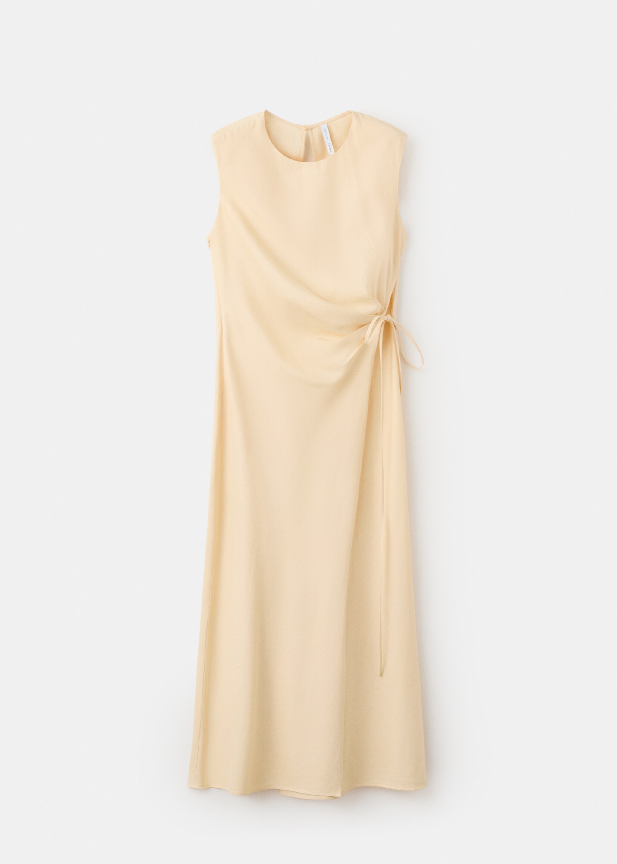 Wrap midi-dress with knot - Article without model, Vanilla. Ref: 27007171-00.