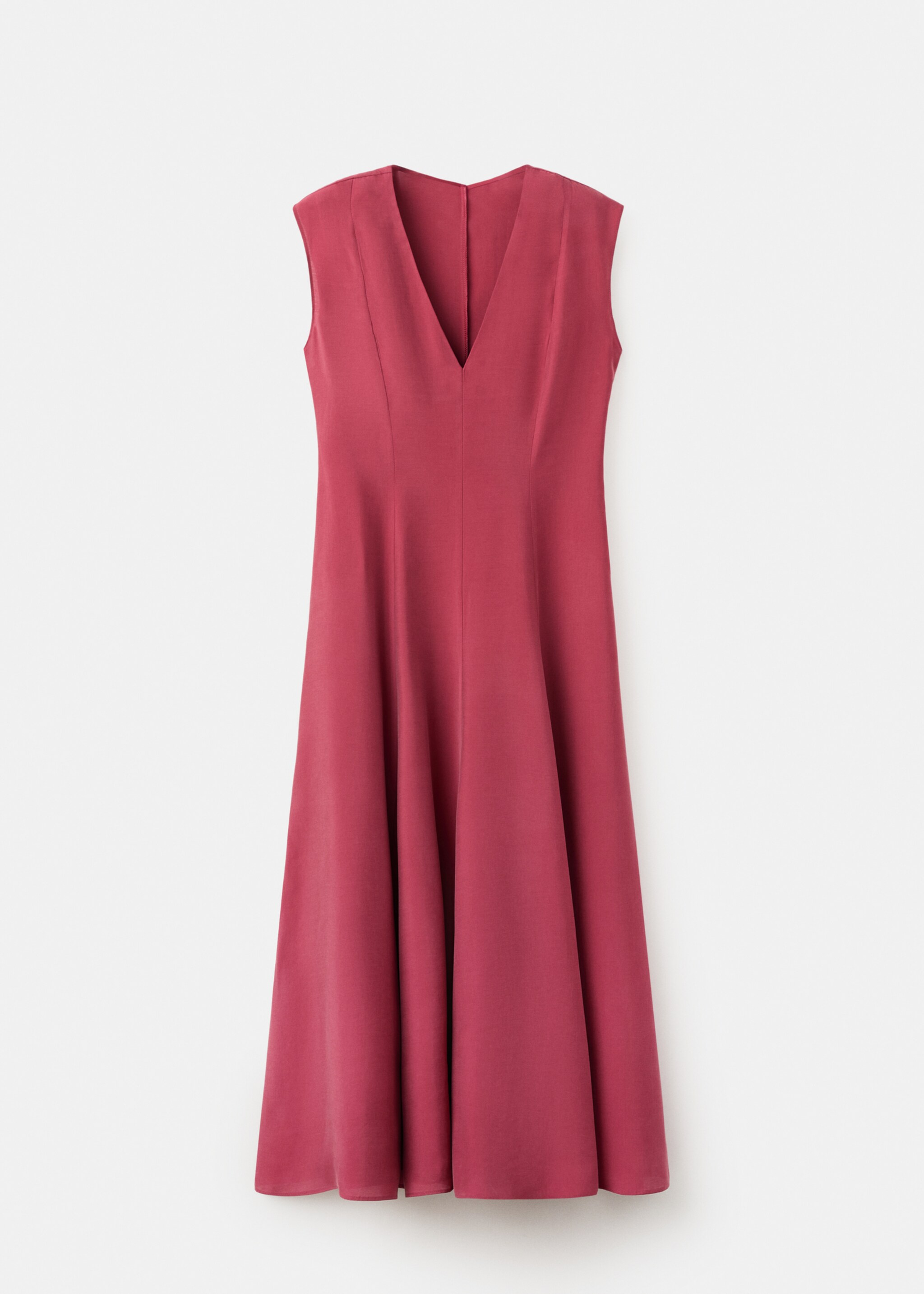 Midi dress with V-neck - Article without model, Burnt Orange. Ref: 27007172-00.