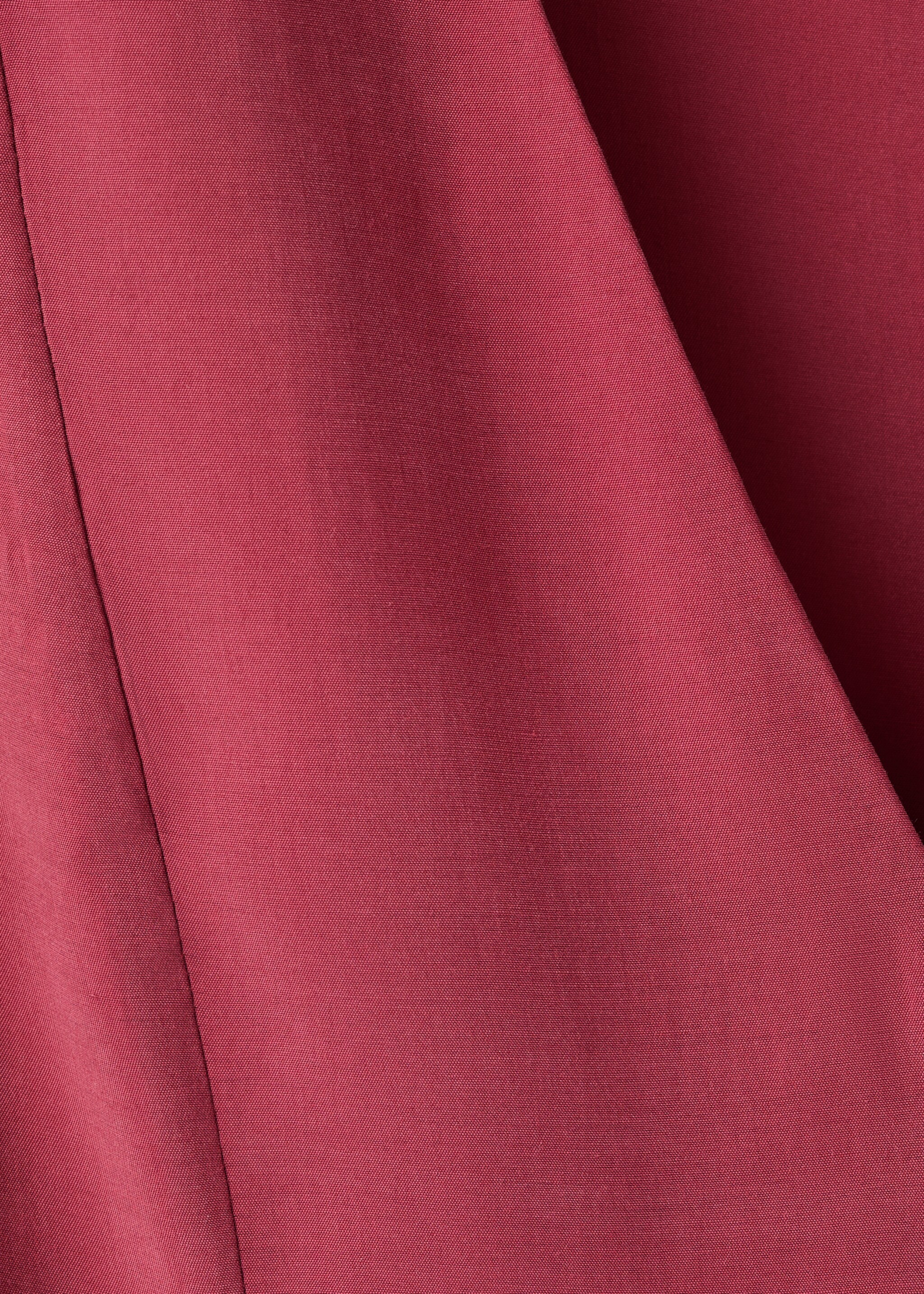 Midi dress with V-neck - Details of the article 8, Burnt Orange. Ref: 27007172-00.