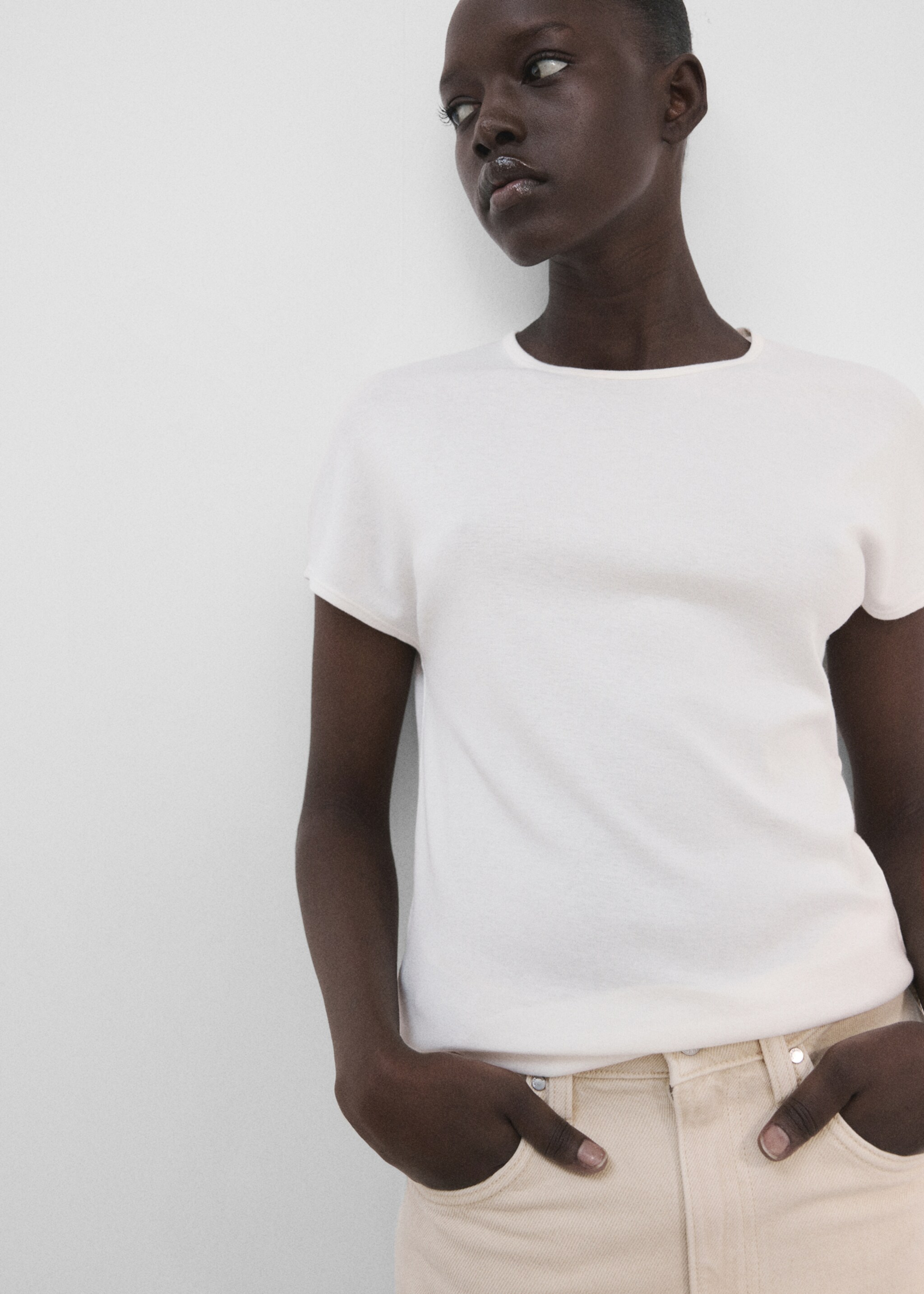 تي شيرت بكم قصير من القطن المختلط - رؤية وسط, سكري. Ref: 27007805-00.