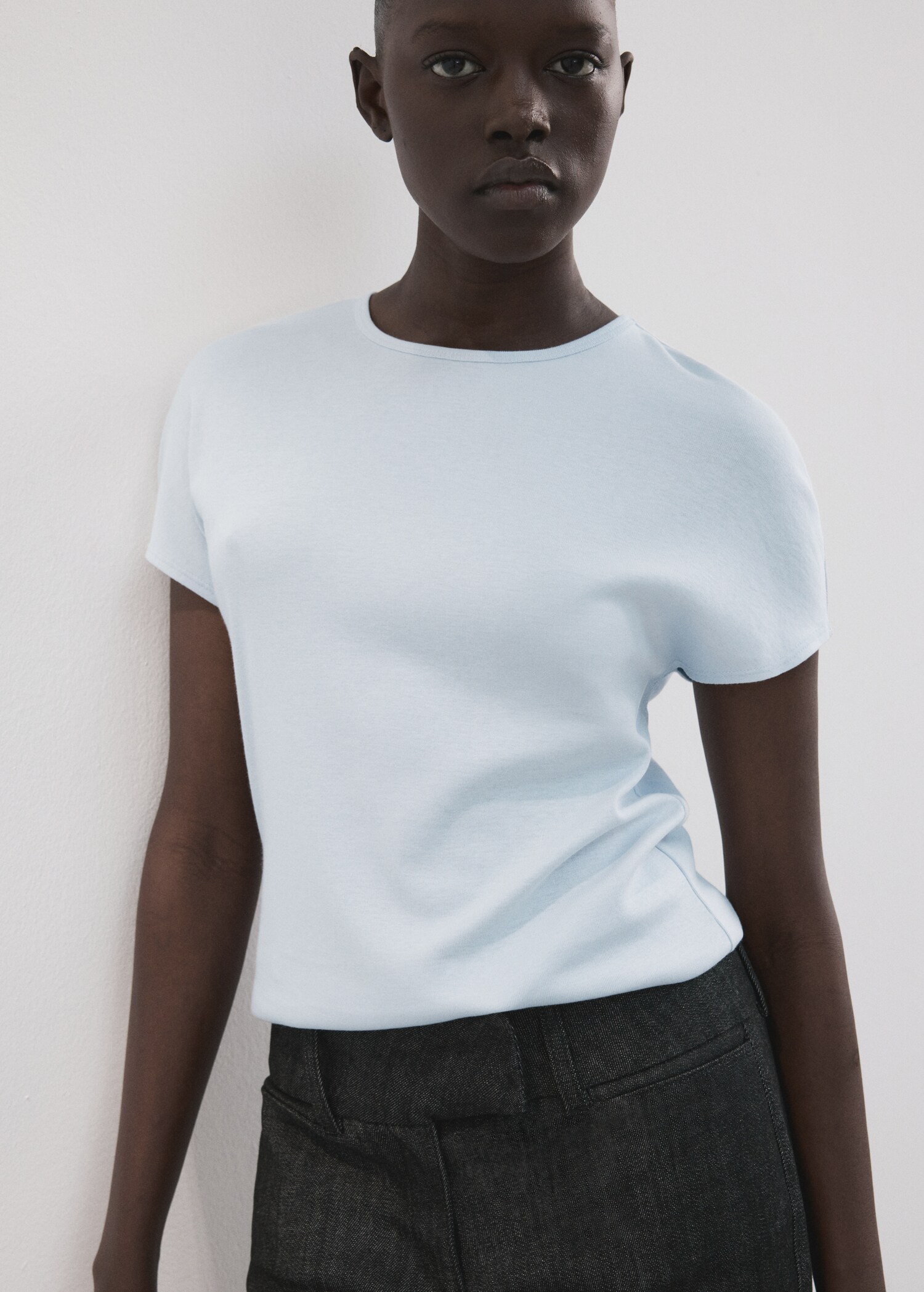 تي شيرت بكم قصير من القطن المختلط - رؤية وسط