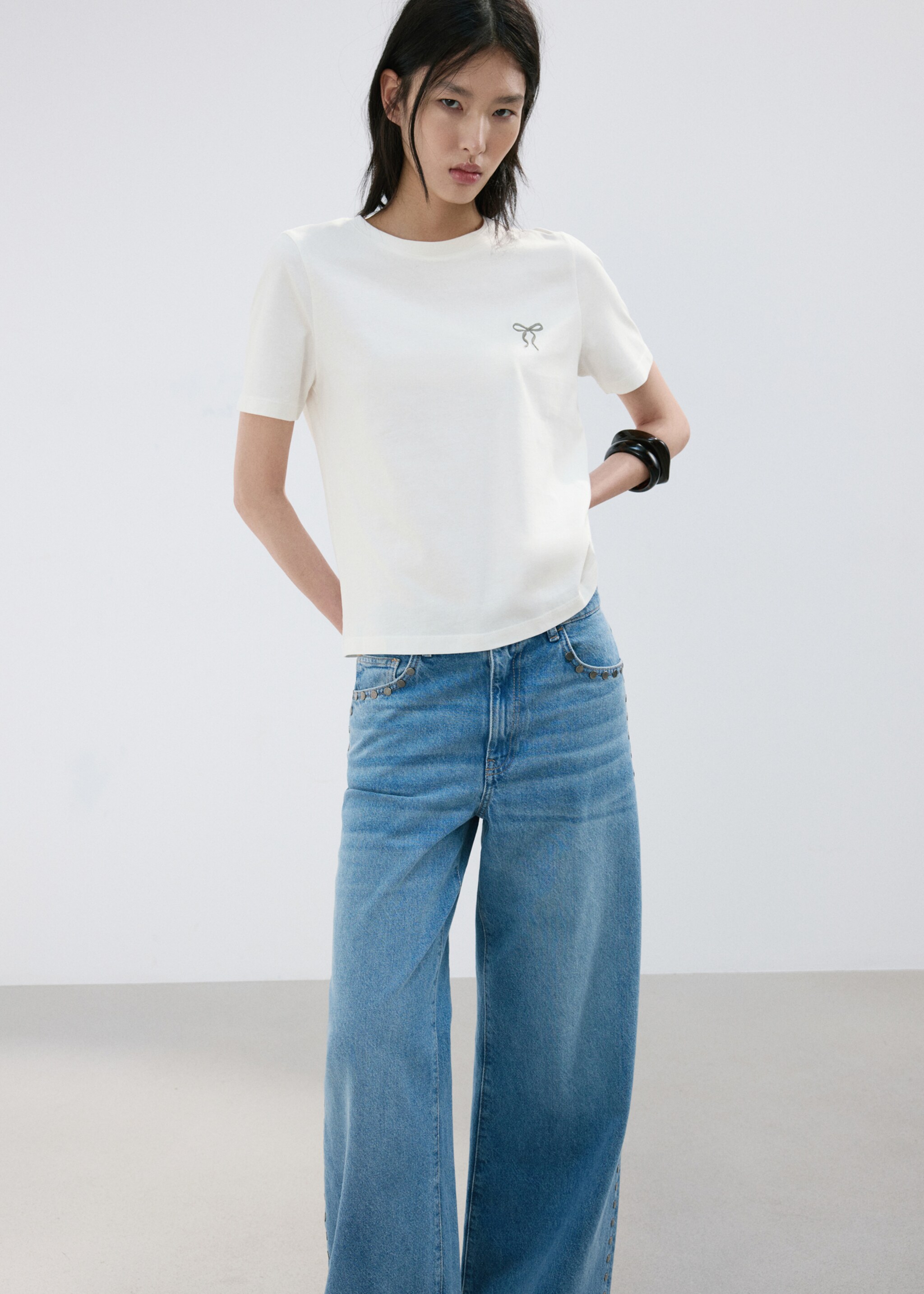 Short-sleeved printed t-shirt - Medium plane, White. Ref: 27007806-00.