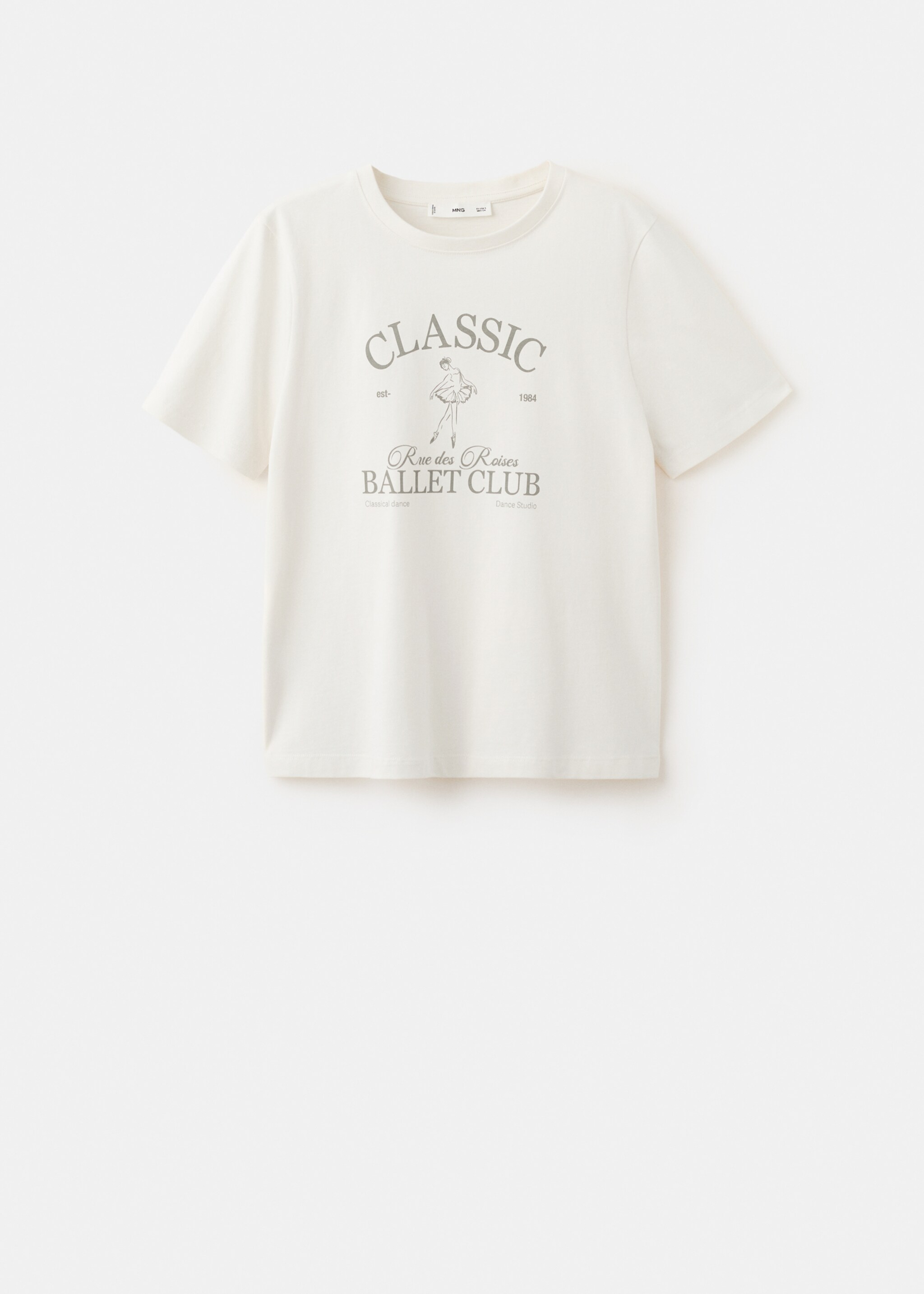 Short-sleeved printed t-shirt - Article without model, Off White. Ref: 27007806-00.