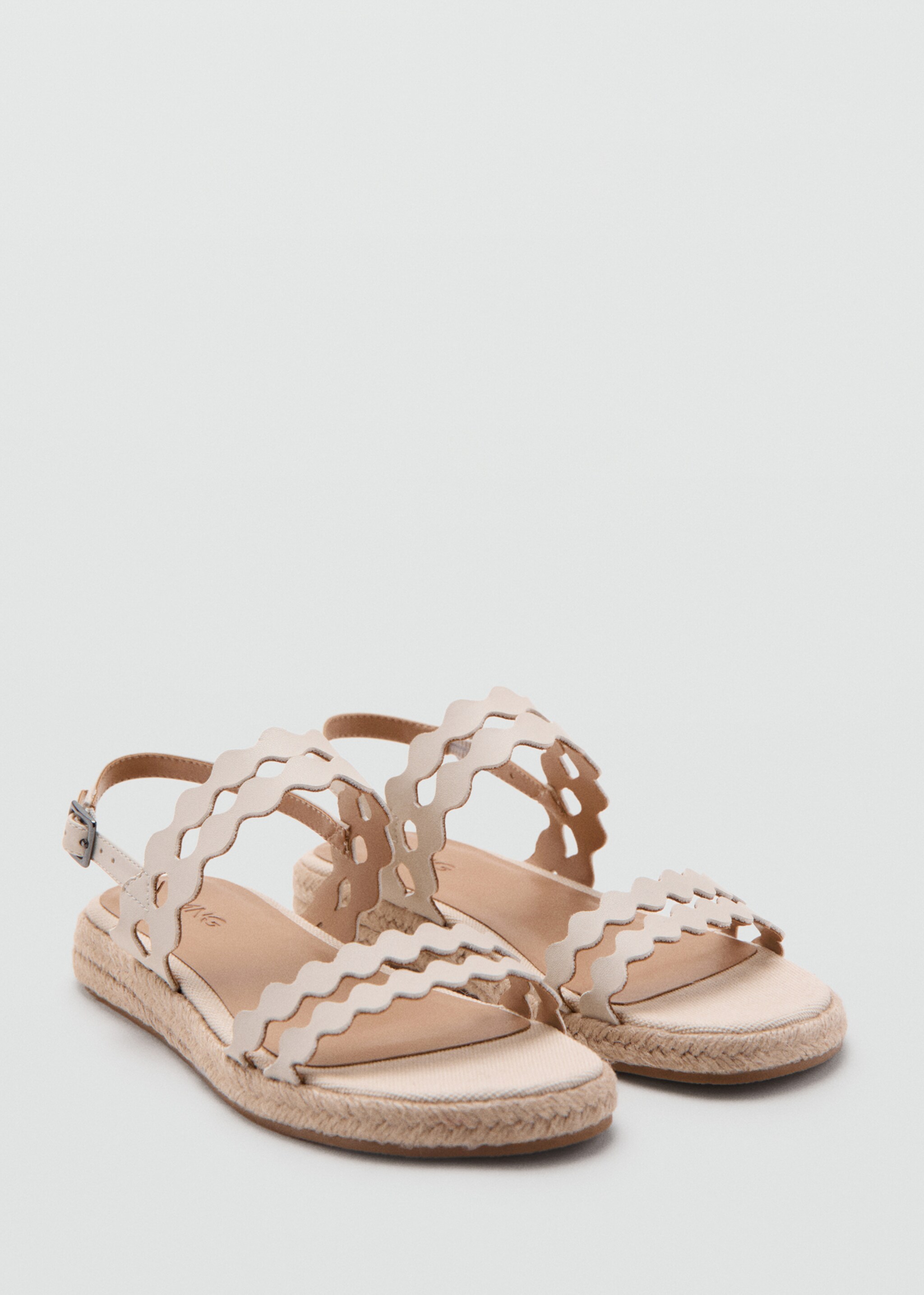 Espadrille strap sandal - Medium plane, Off White. Ref: 27007895-00.