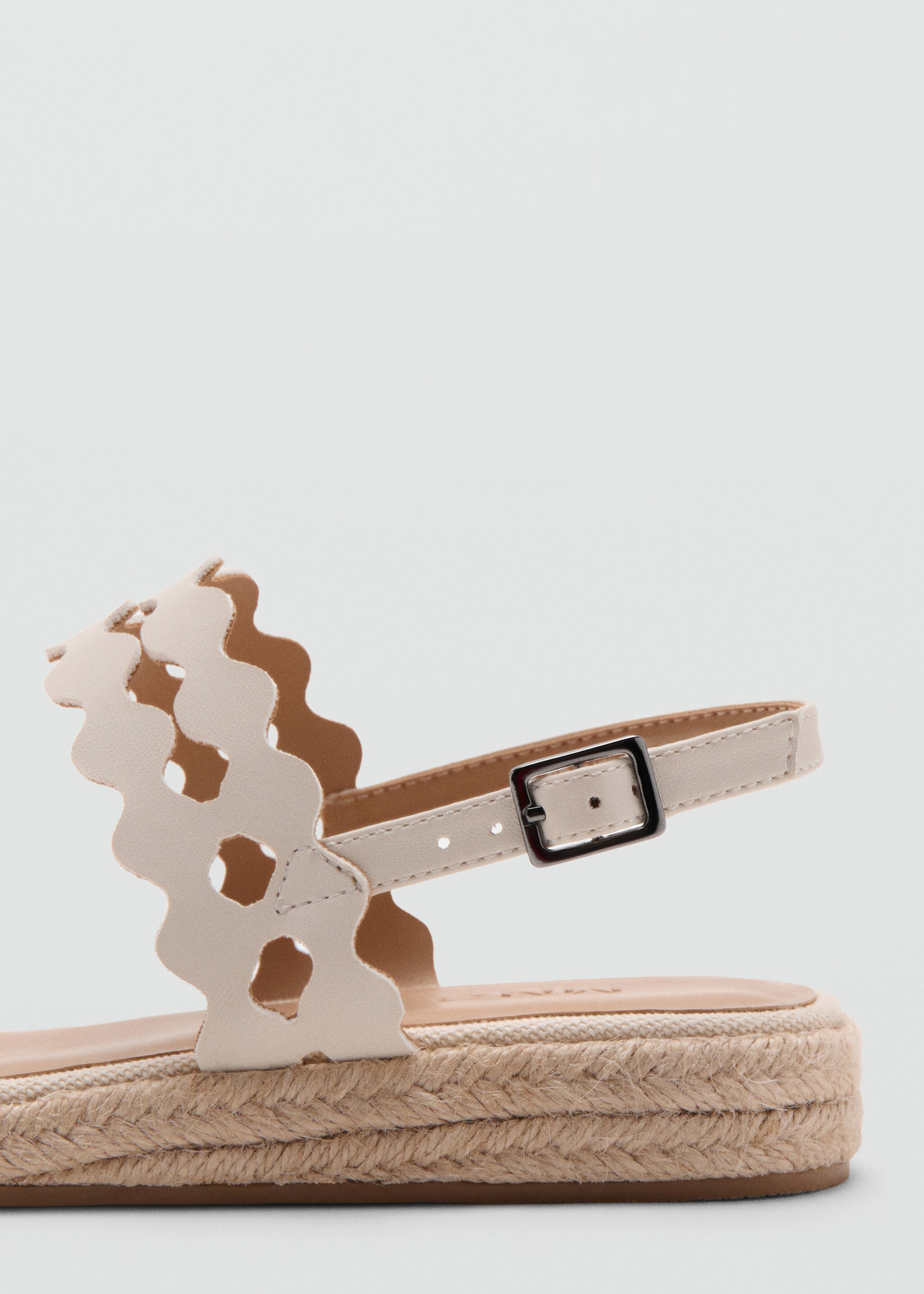Espadrille strap sandal - Details of the article 1, Off White. Ref: 27007895-00.