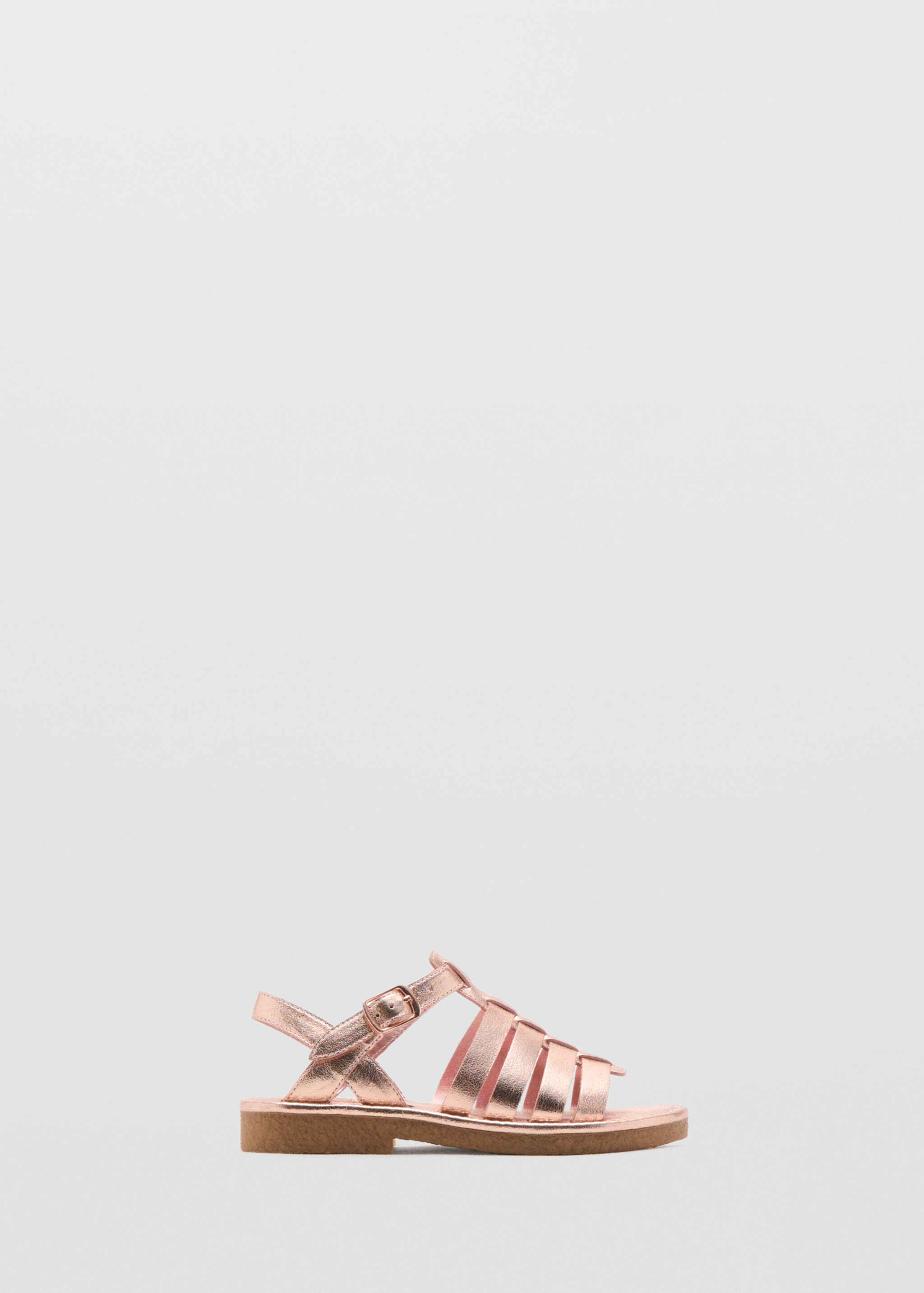 Metallic strappy sandals - Article without model, Pale Pink. Ref: 27007898-00.
