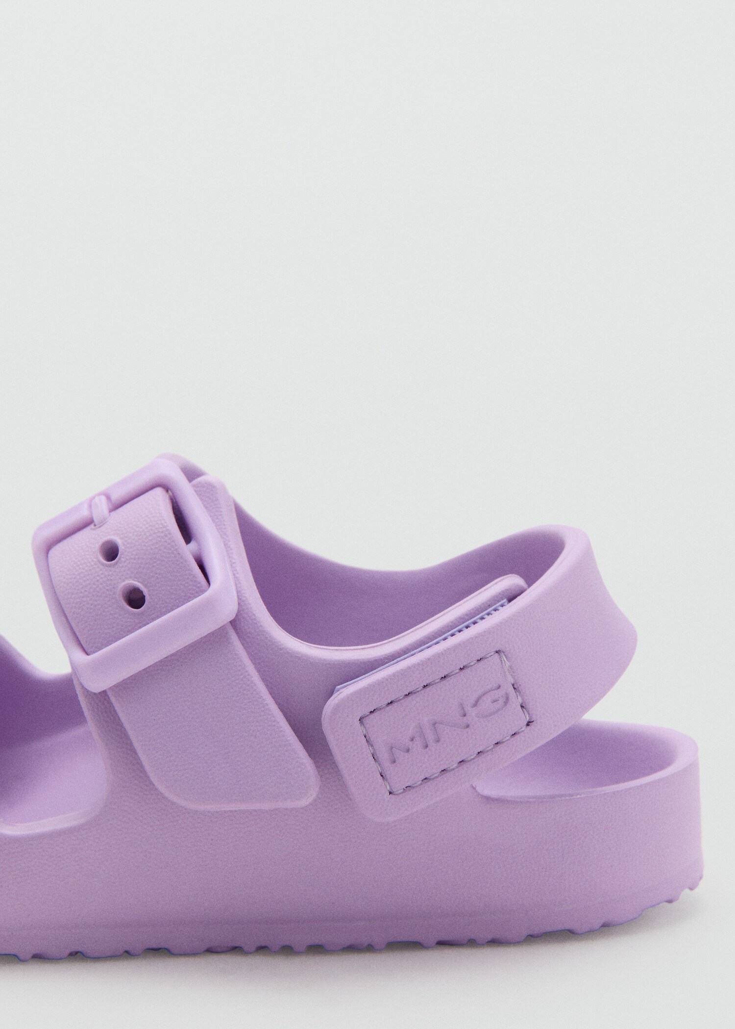 Rubberised buckle sandals - Details of the article 1