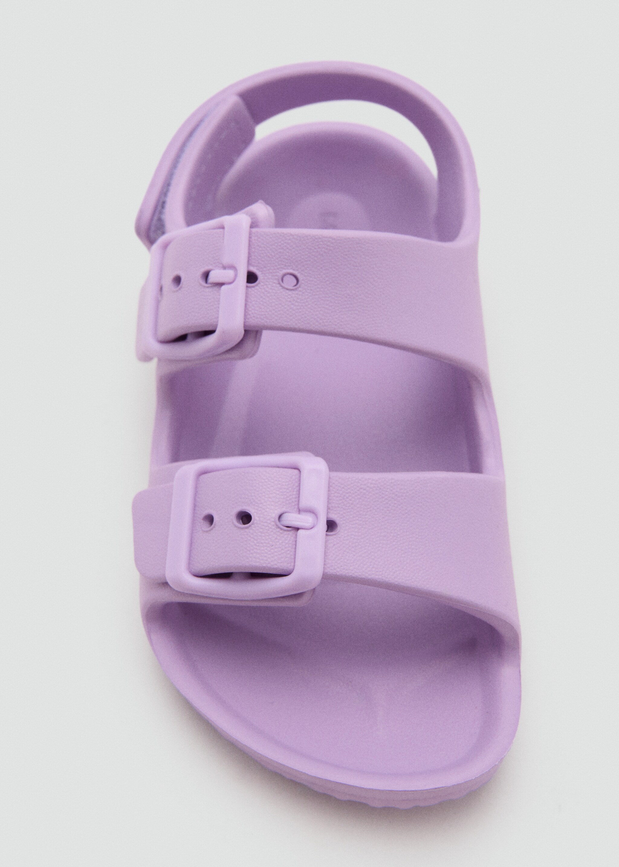 Rubberised buckle sandals - Details of the article 2, Light/Pastel Purple. Ref: 27007906-00.