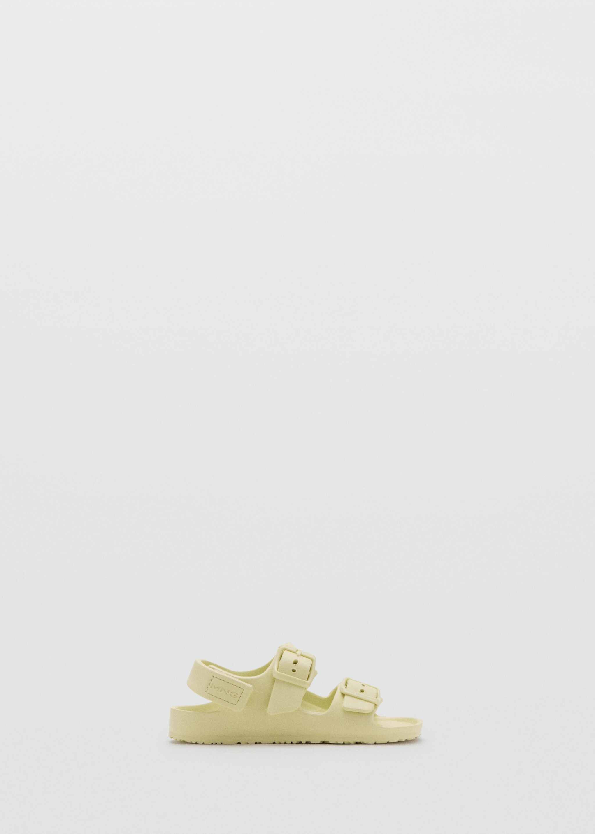 Rubberised buckle sandals - Article without model, Mint Green. Ref: 27007907-00.