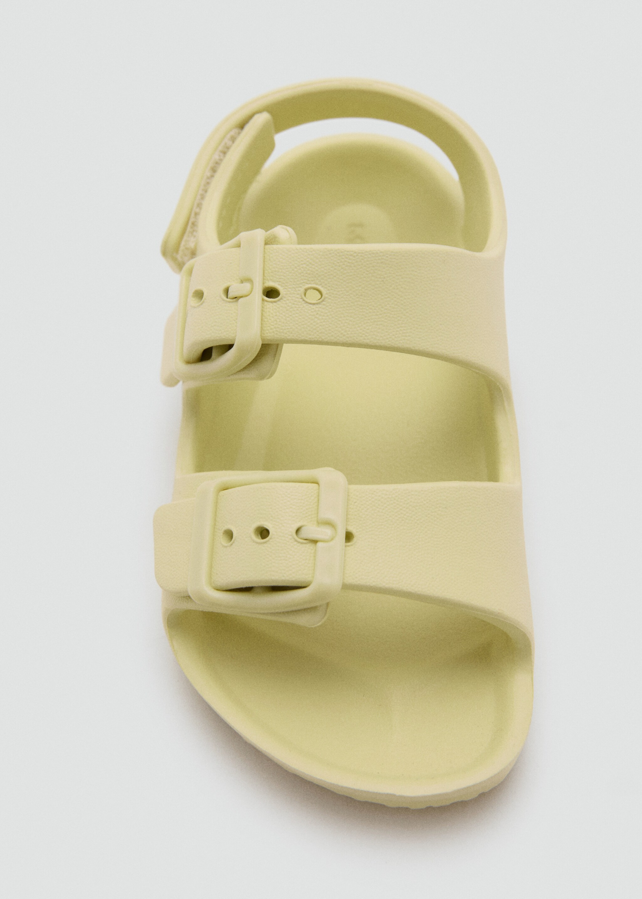 Rubberised buckle sandals - Details of the article 2, Mint Green. Ref: 27007907-00.