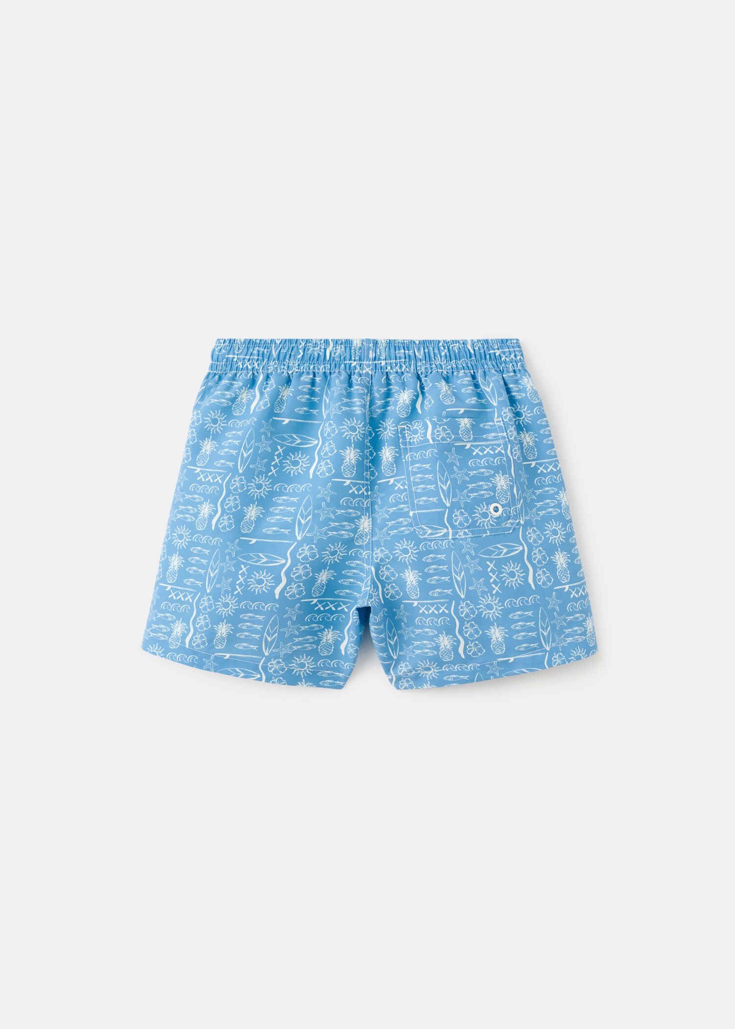 Printed swimming trunks - Reverse of the article
