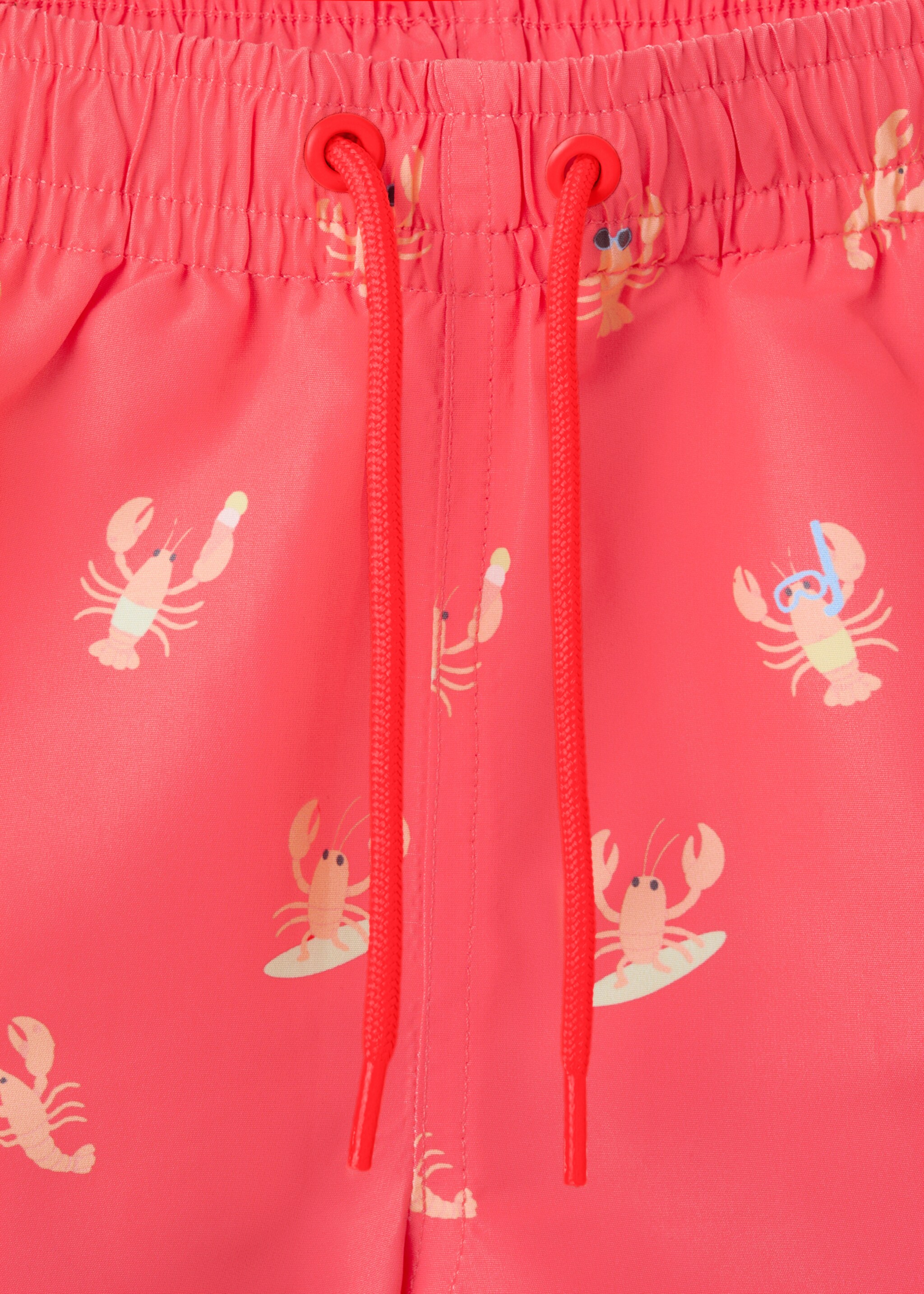 Lobster-print swimming costume - Details of the article 8, Coral Red. Ref: 27007913-00.