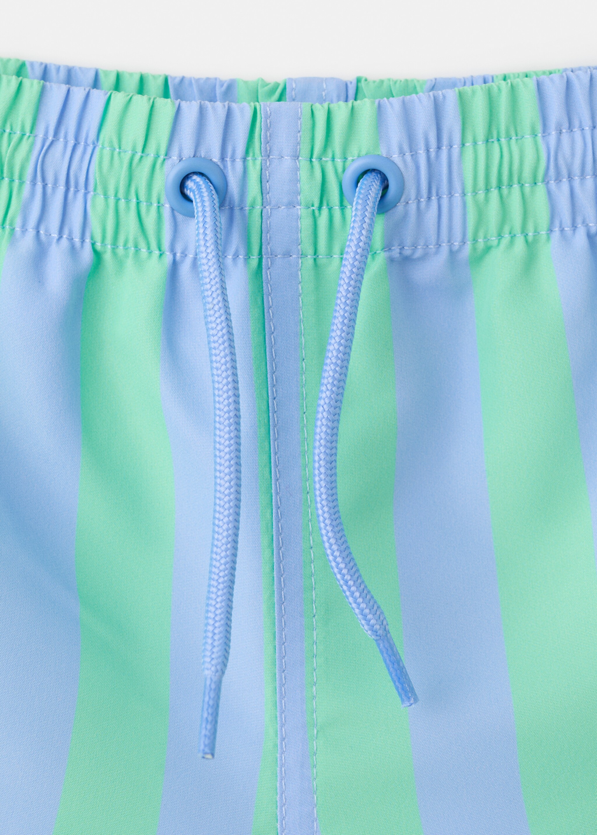 Striped swimsuit - Details of the article 8, Aqua Green. Ref: 27007915-00.