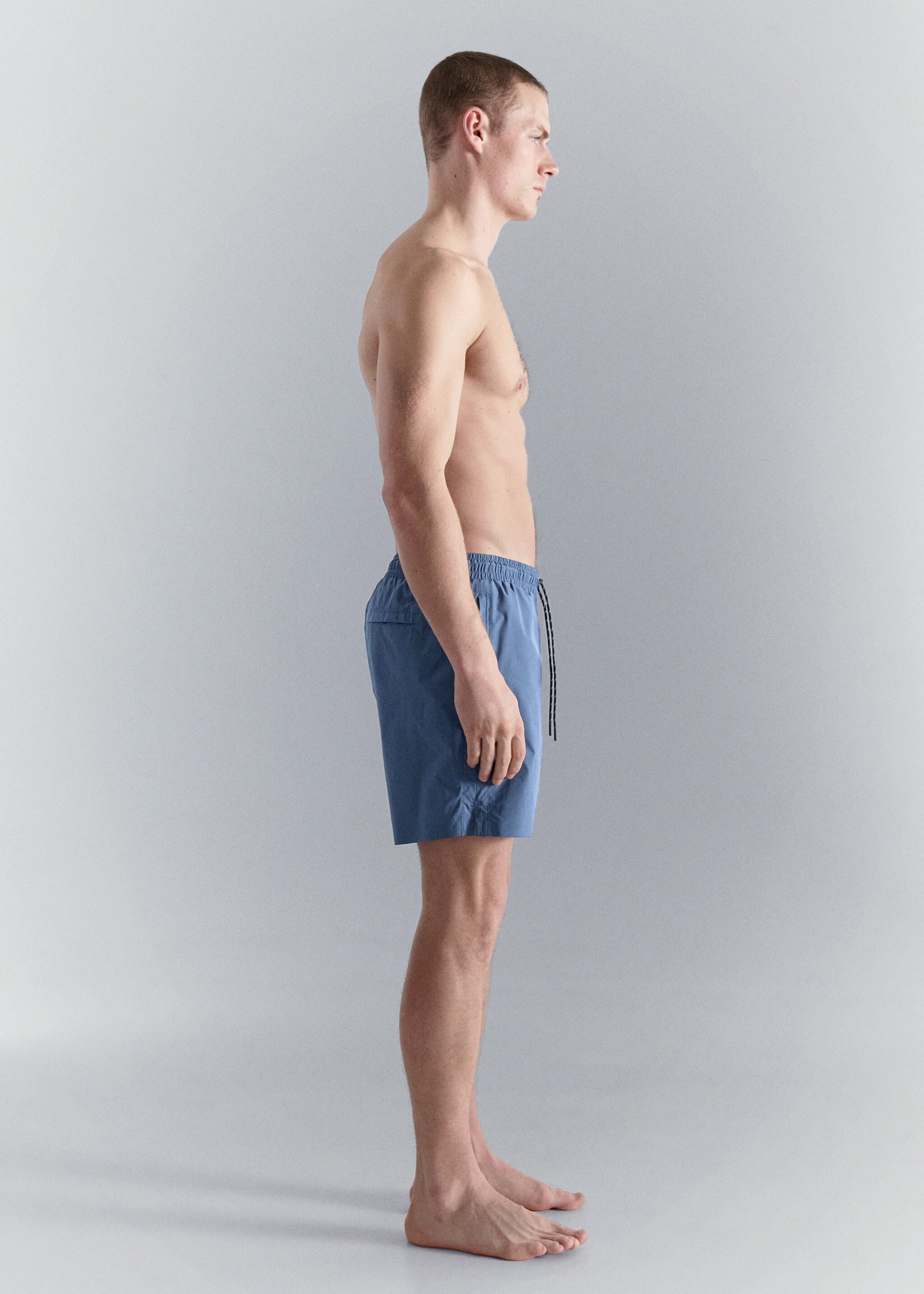 Swimsuit with zip pockets - Details of the article 2, China Blue. Ref: 27007916-00.