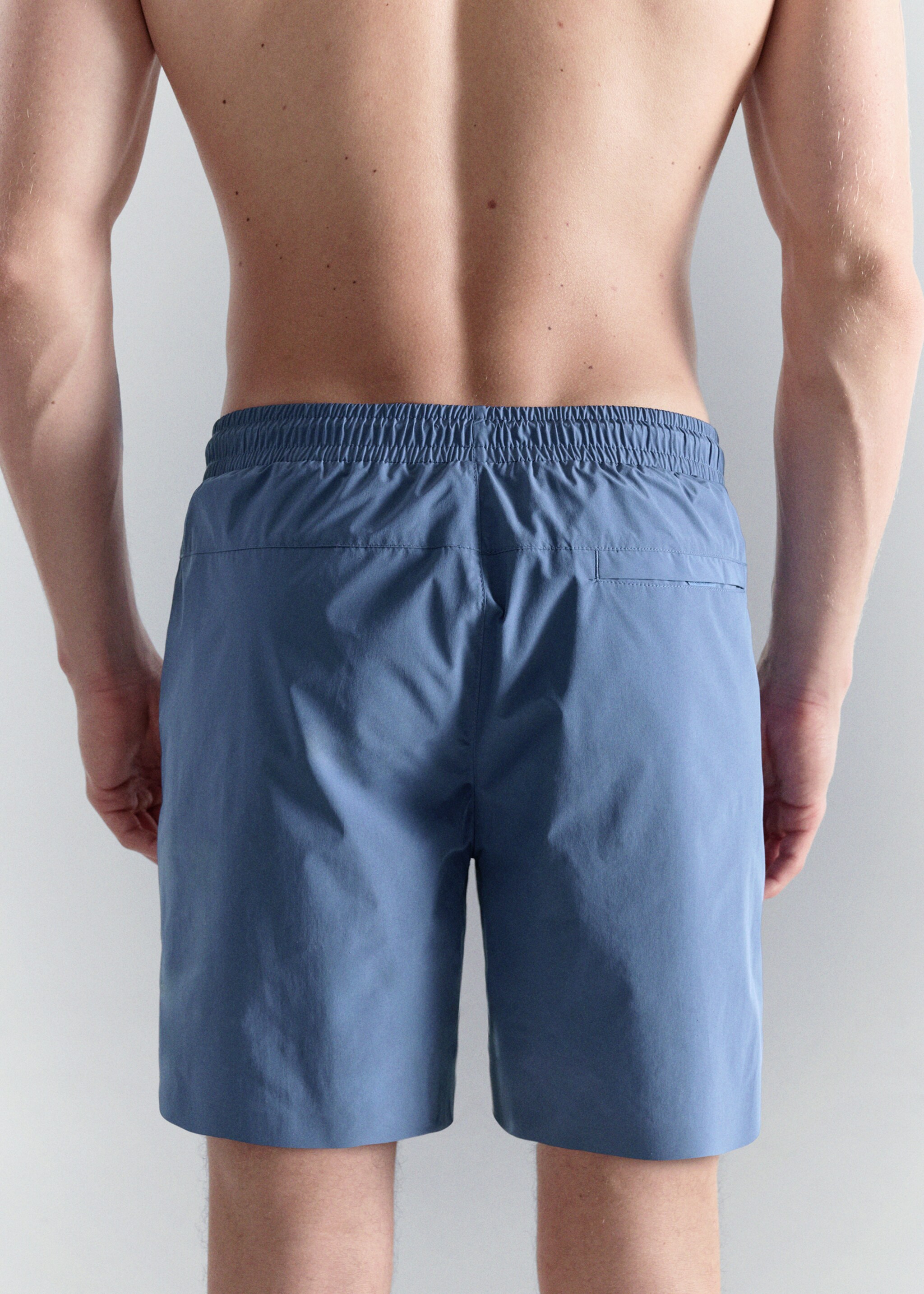 Swimsuit with zip pockets - Details of the article 6, China Blue. Ref: 27007916-00.