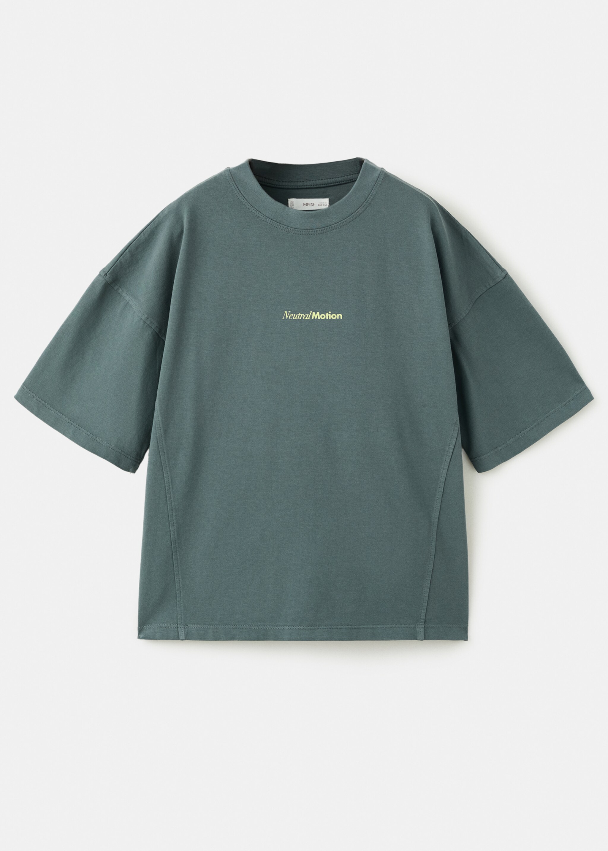 Boxy fit printed T-shirt - Article without model, Charcoal. Ref: 27007918-00.