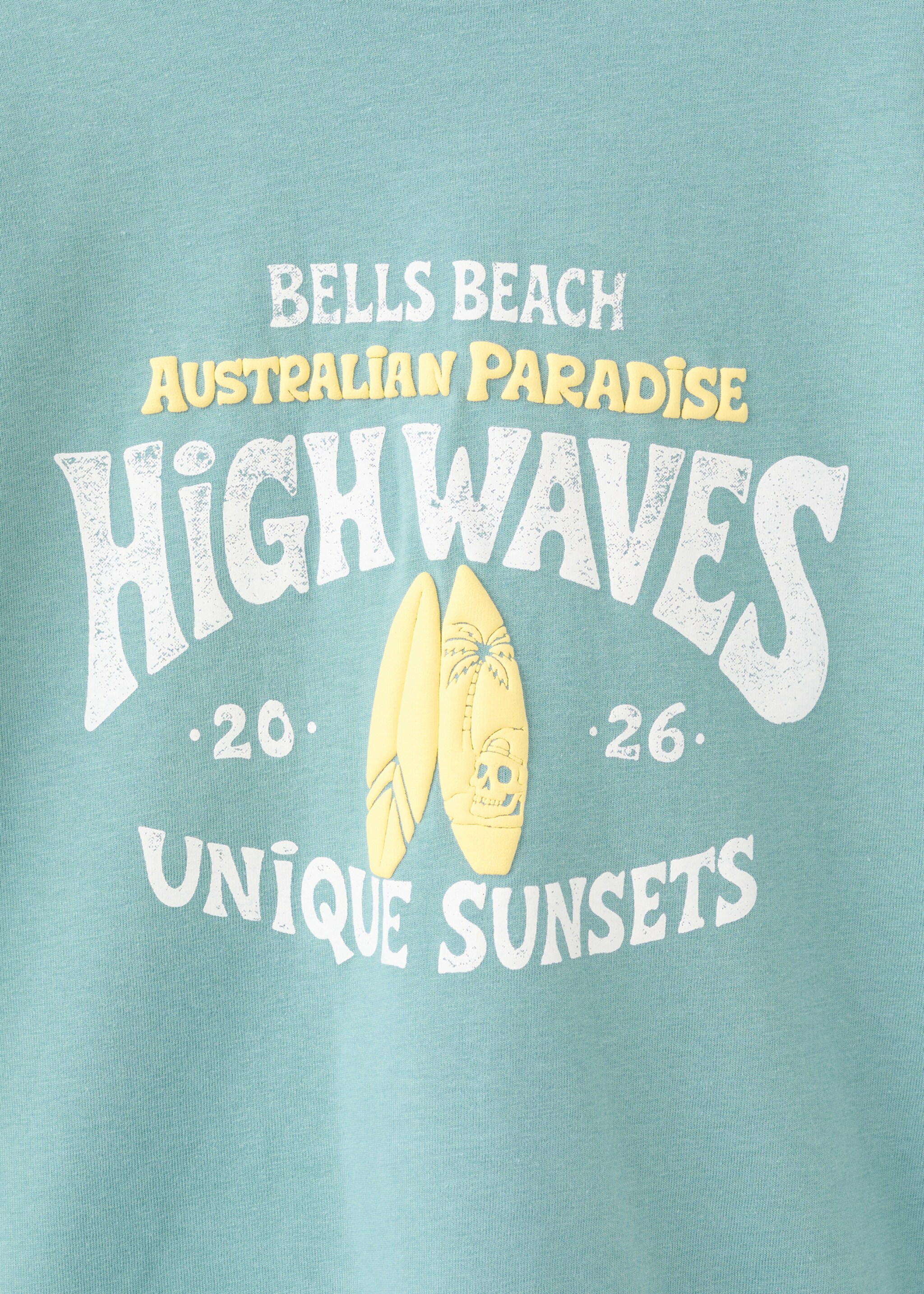 T-shirt en coton imprimé - Détail de l'article 8, Vert d´eau. Ref: 27007920-00.