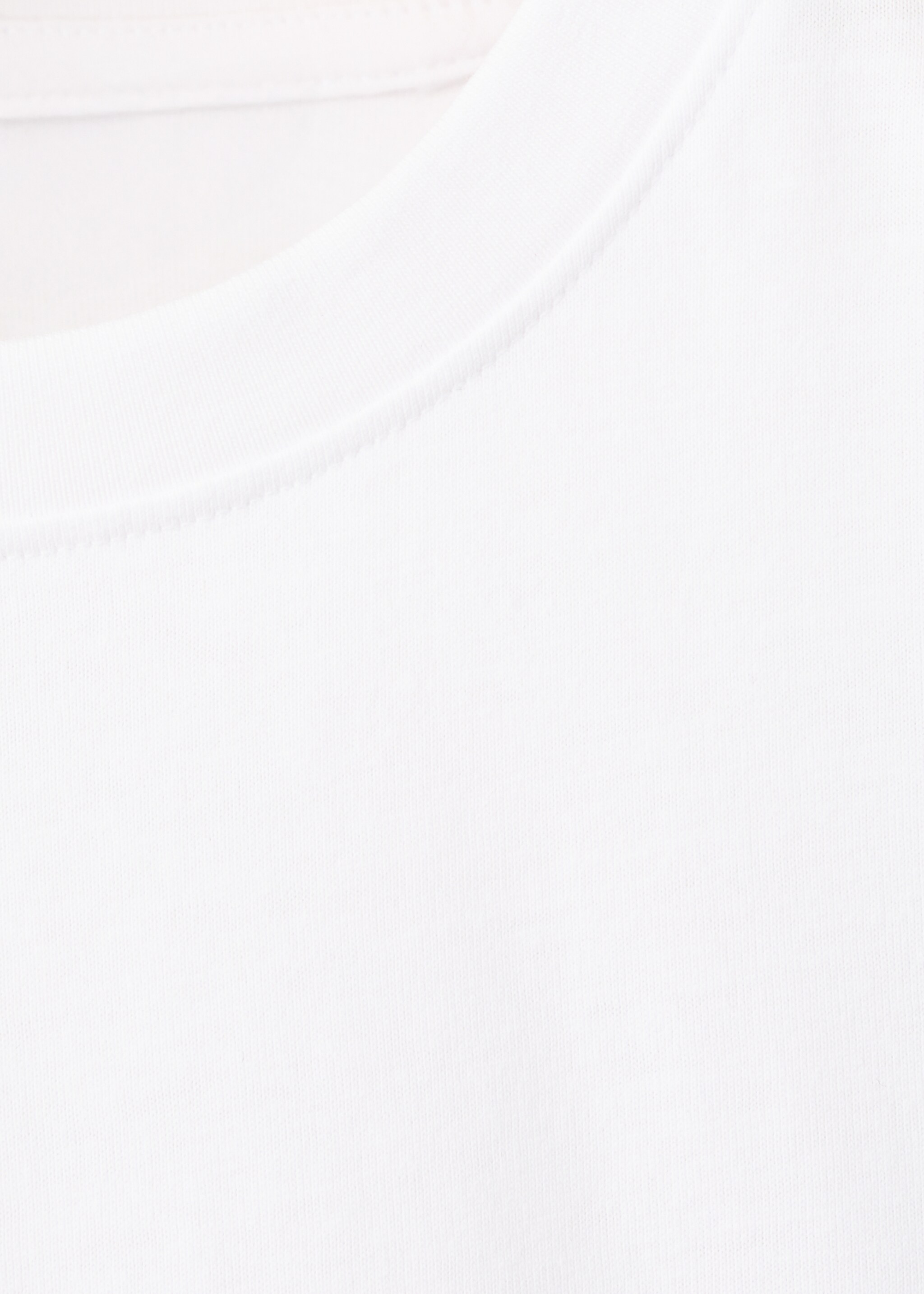 Cotton T-shirt with pocket detail - Details of the article 8, White. Ref: 27007923-00.