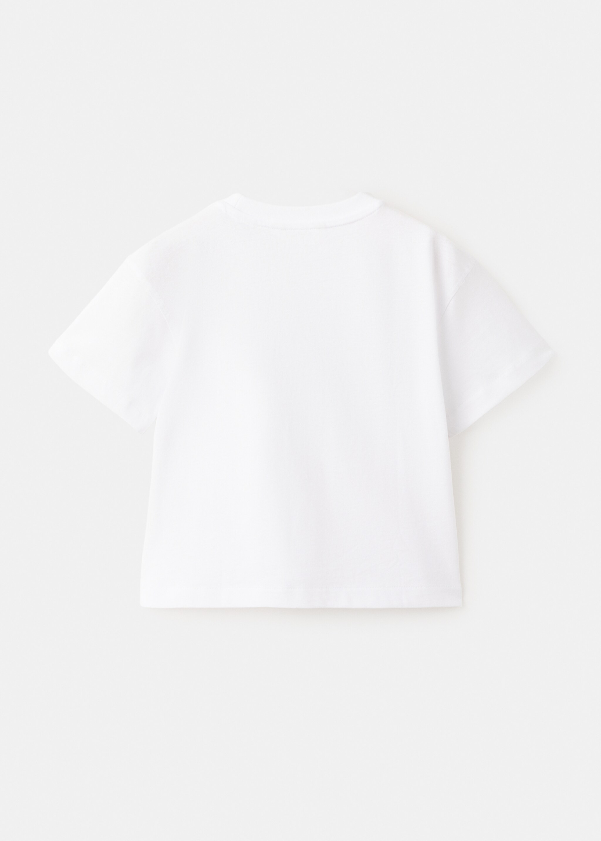 Cotton T-shirt with pocket detail - Reverse of the article, White. Ref: 27007923-00.