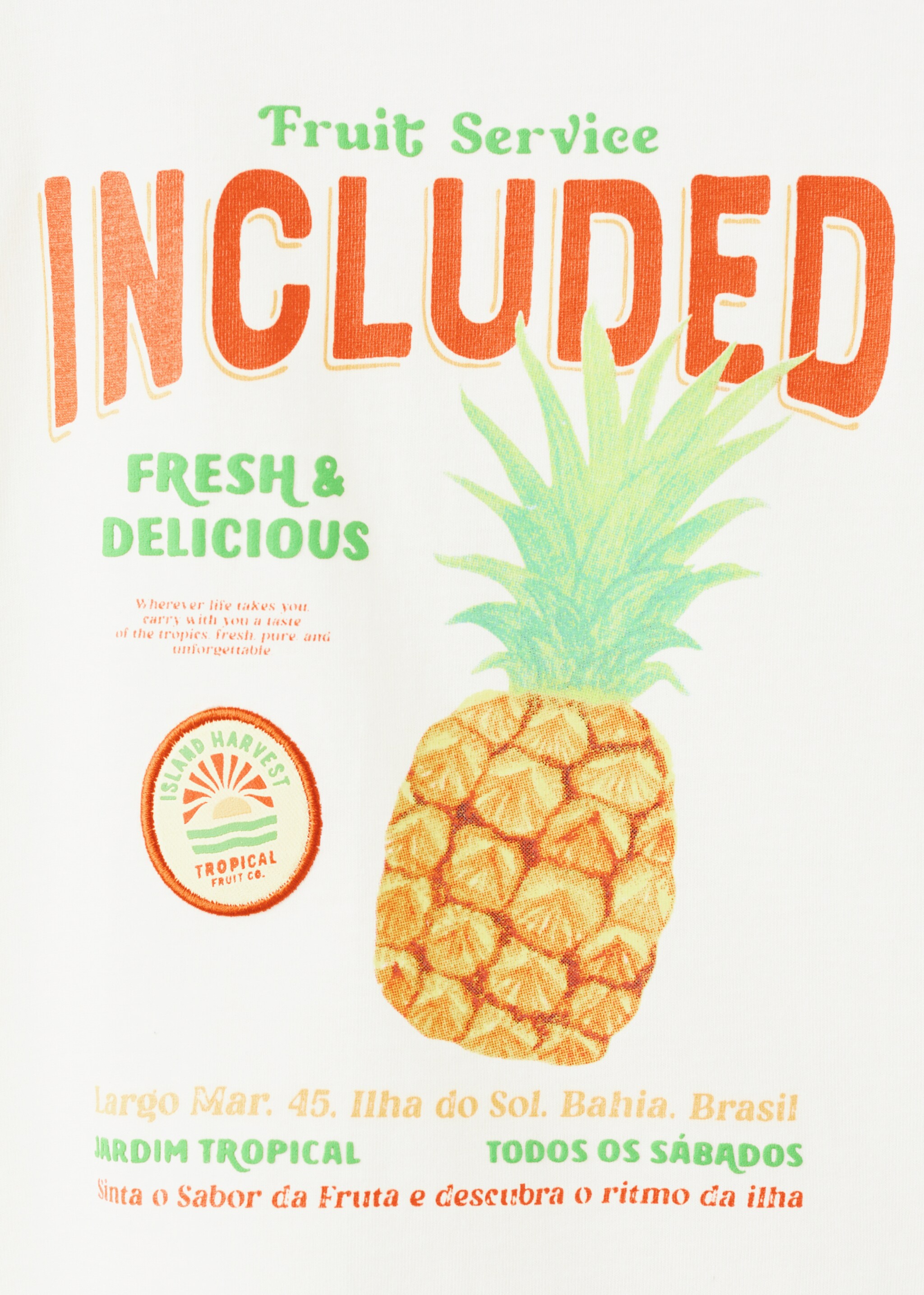 Printed cotton-blend t-shirt - Details of the article 8, Off White. Ref: 27007925-00.