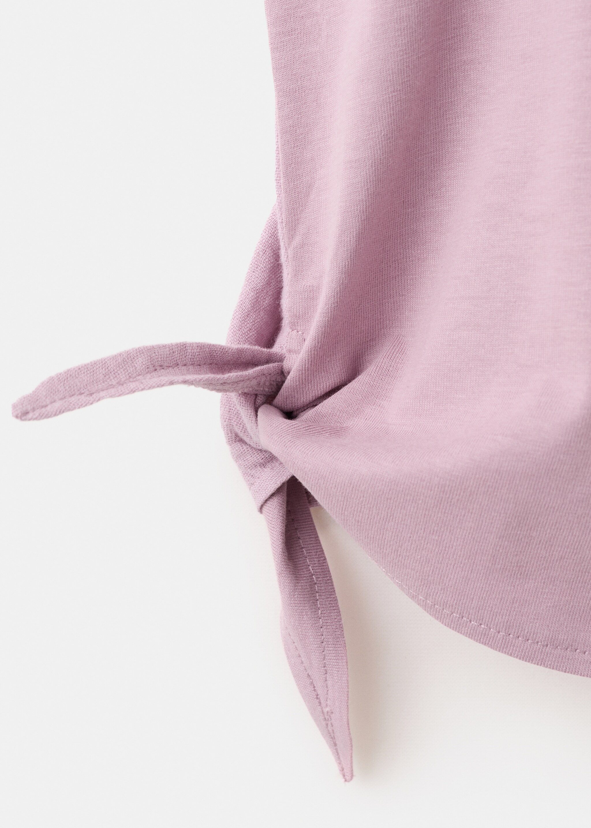 One-shoulder detail T-shirt - Details of the article 8, Lilac. Ref: 27007930-00.