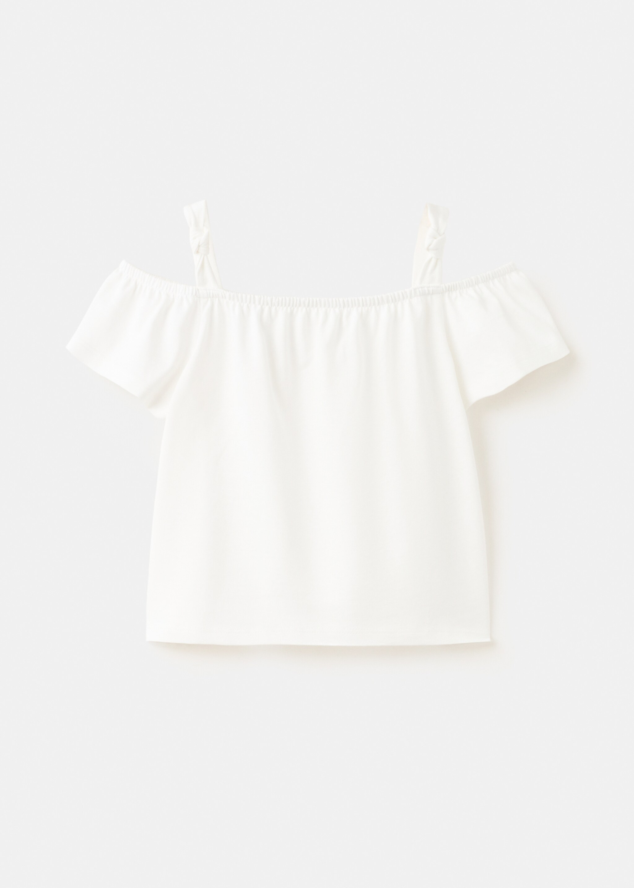 Off-the-shoulder cotton T-shirt - Article without model, Off White. Ref: 27007931-00.