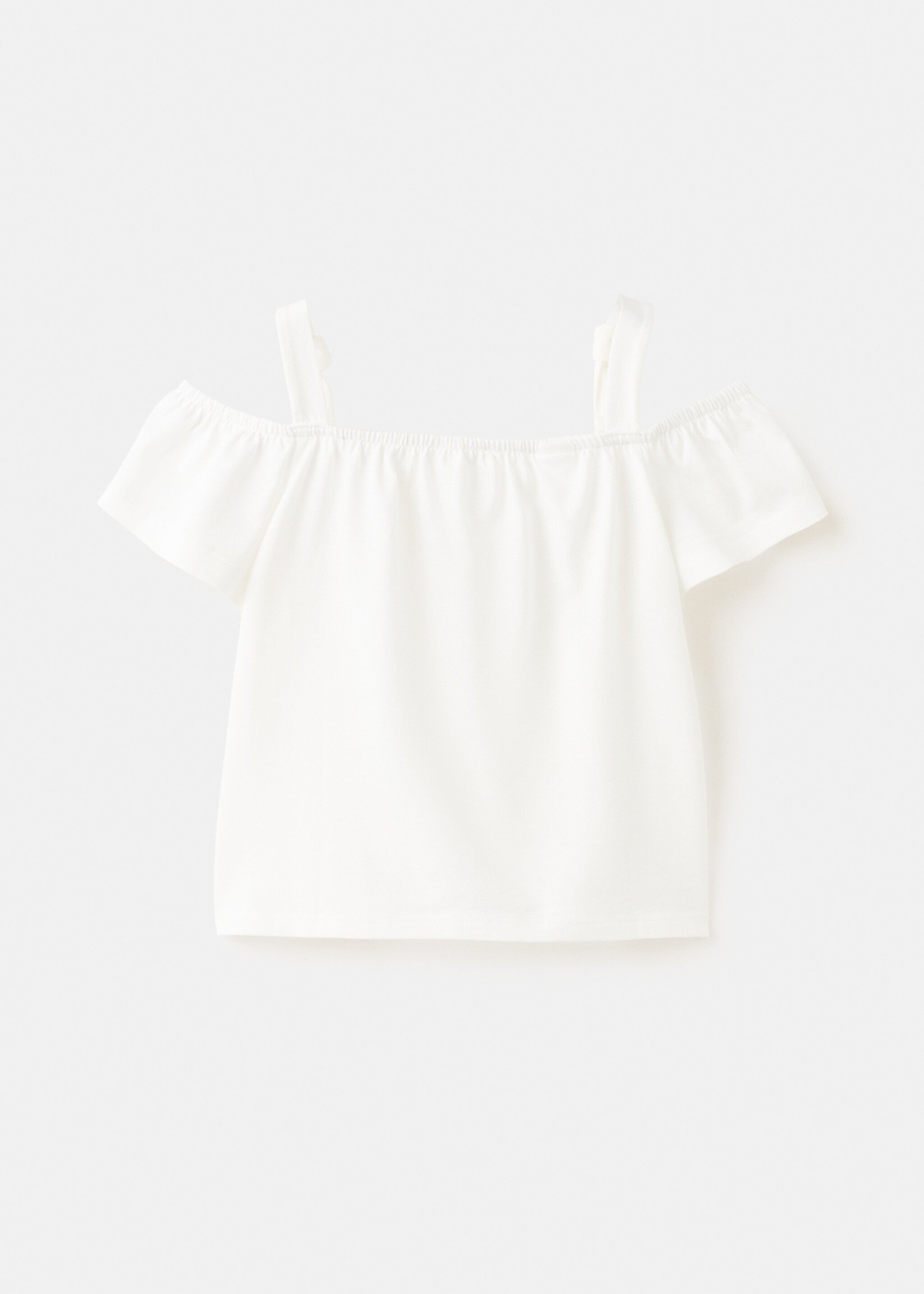 Off-the-shoulder cotton T-shirt - Reverse of the article, Off White. Ref: 27007931-00.