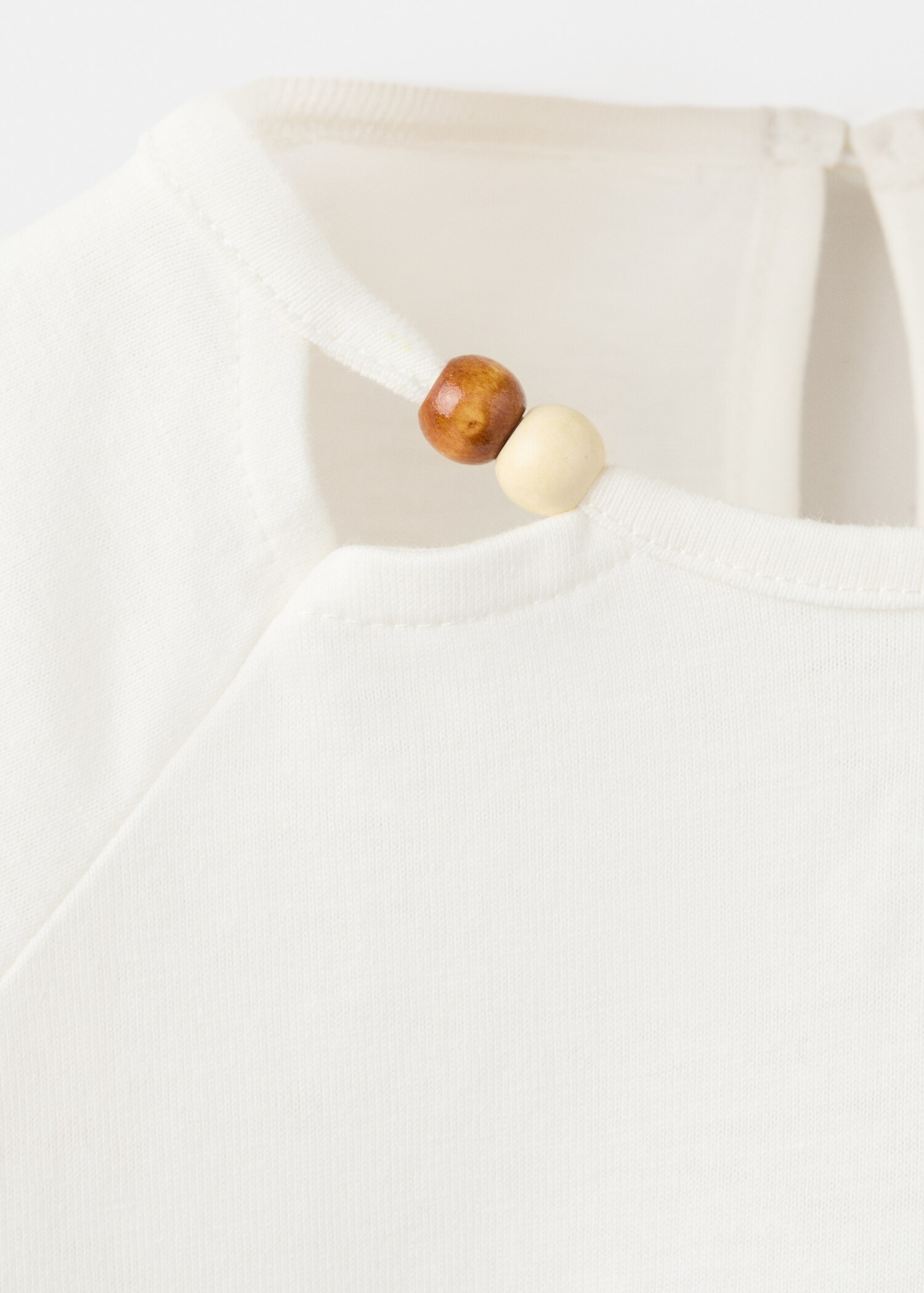 Beaded cotton T-shirt - Details of the article 8