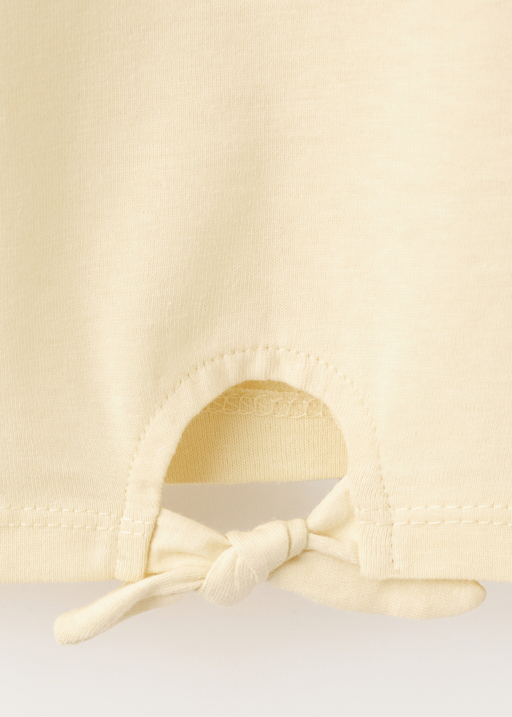 Snoopy t-shirt with bow - Details of the article 0, Pastel Yellow. Ref: 27007933-00.