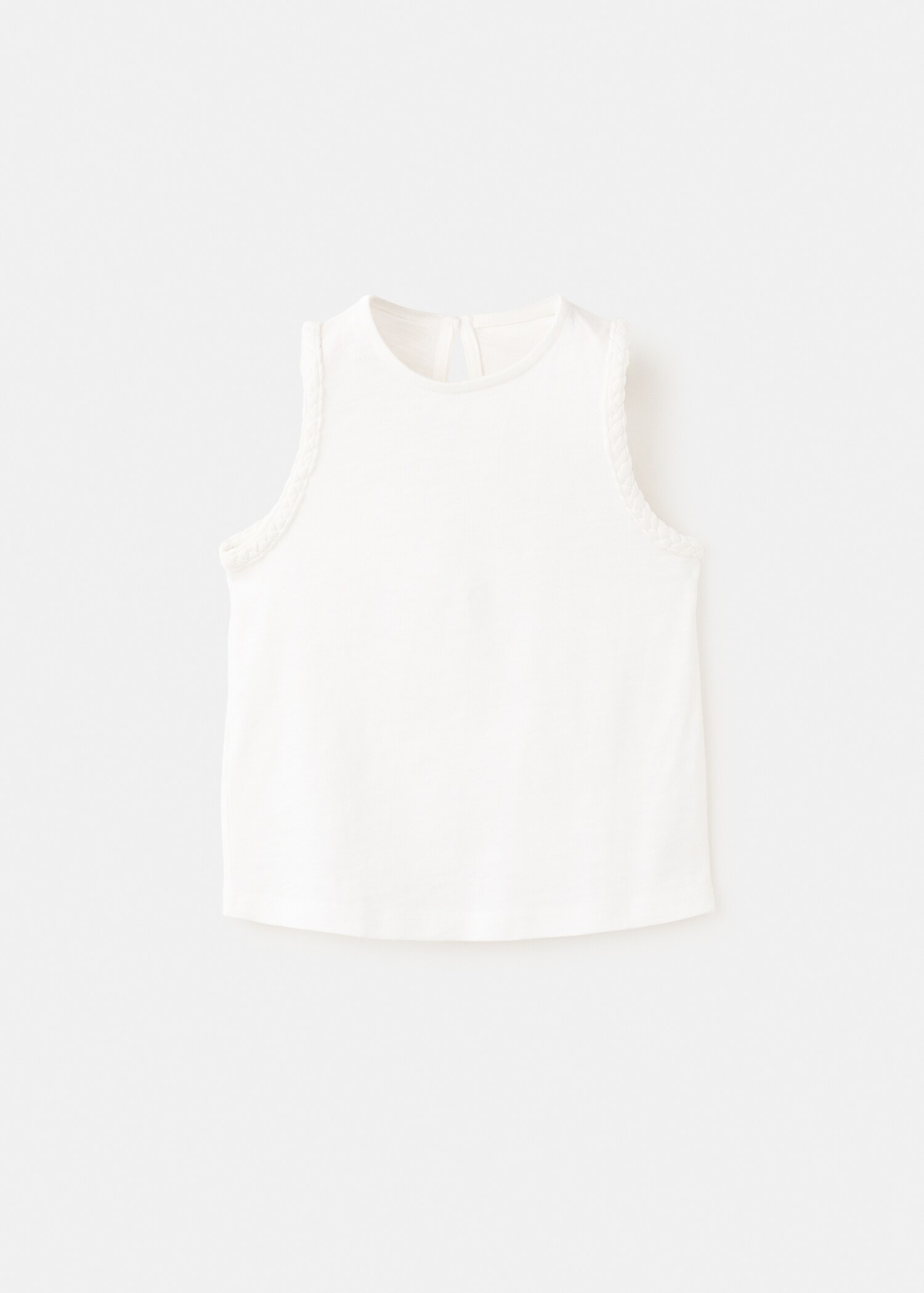 Camiseta algodón detalles trenzados - Article sense model